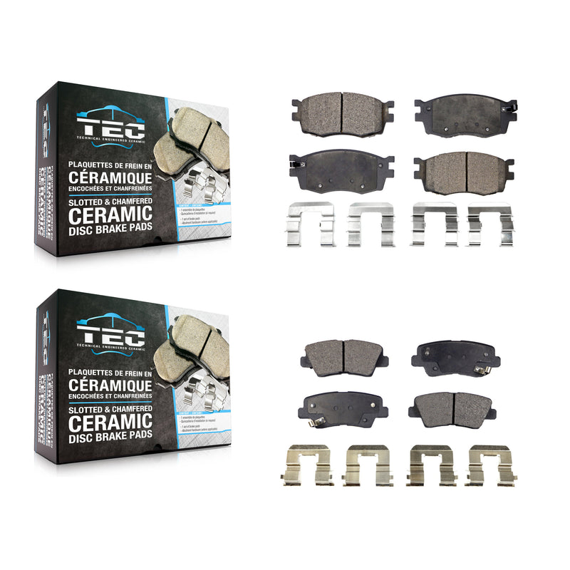TEC KTC-100080 Disc Brake Pad for 2011 Hyundai Accent - Front and Rear