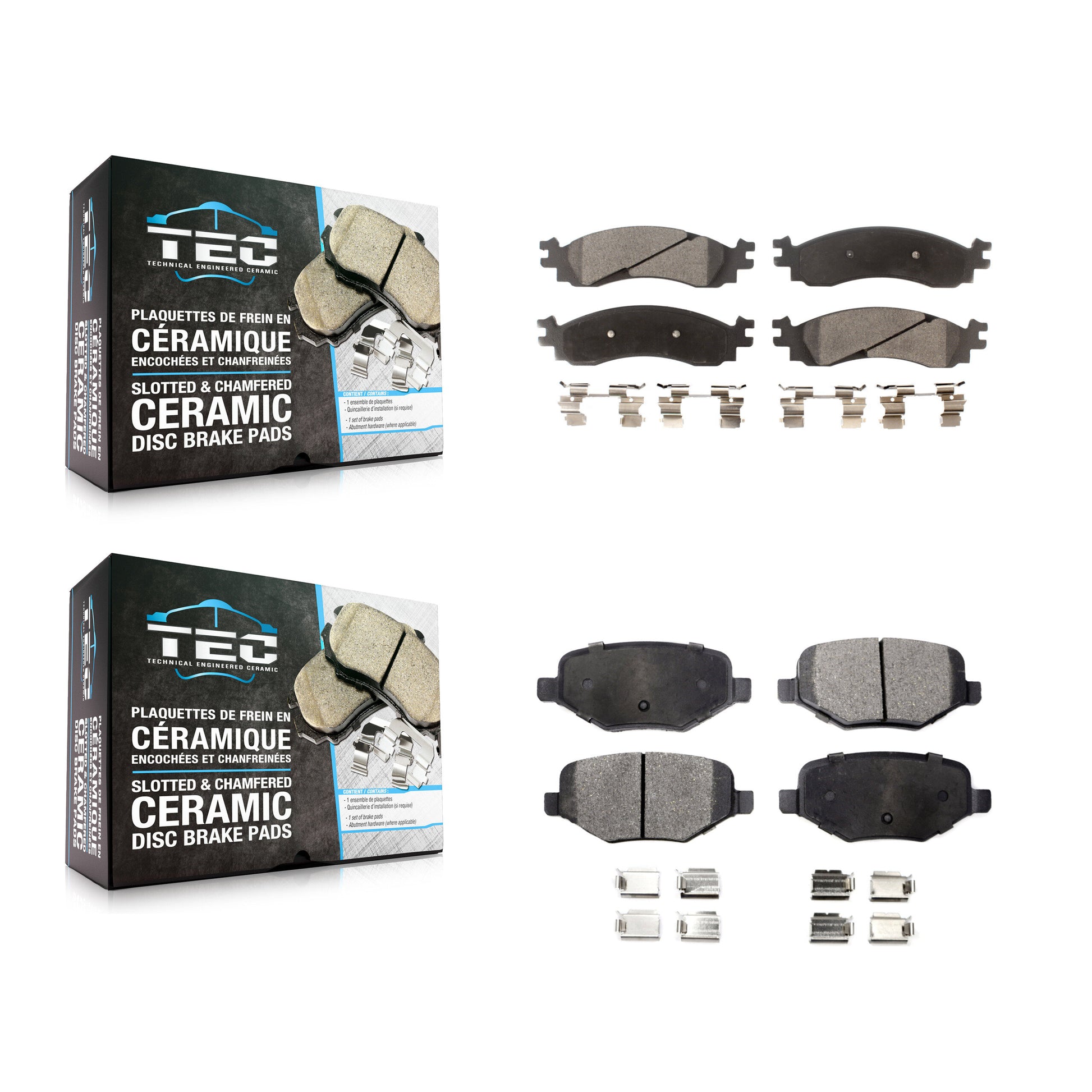 TEC KTC-100081 Disc Brake Pad for 2010-2012 Ford Taurus - Front and Rear