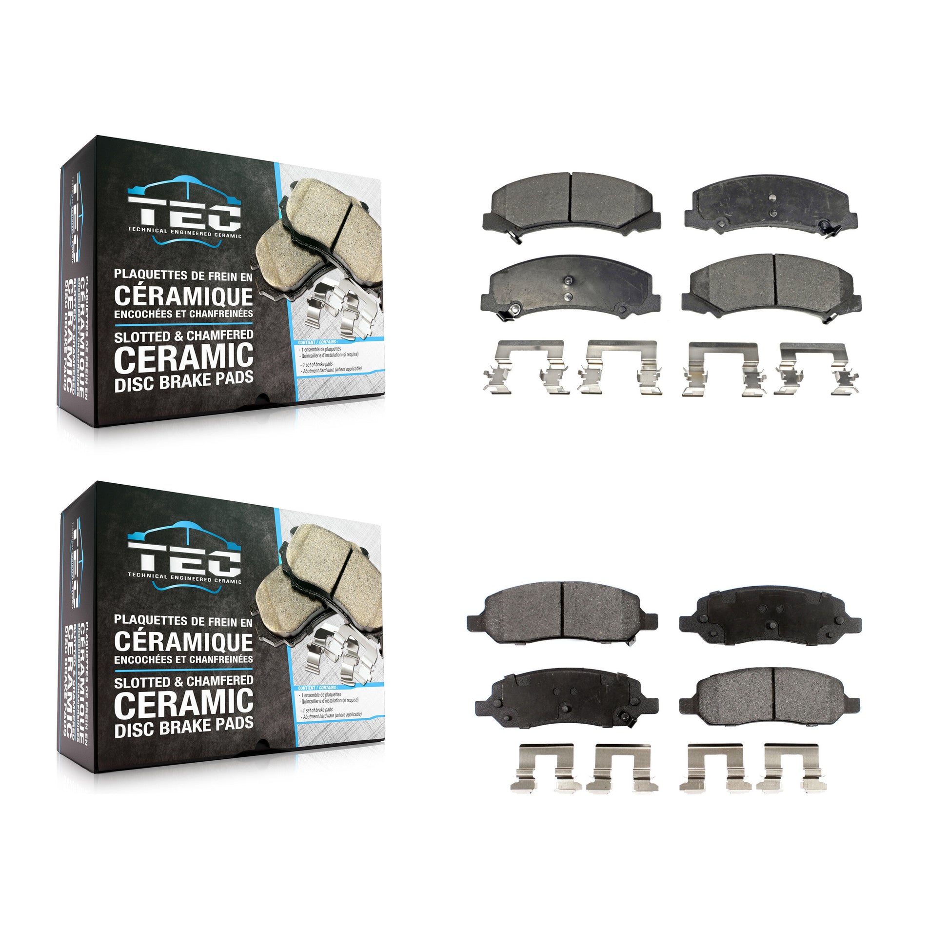 TEC KTC-100083 Disc Brake Pad for 2006-2011 Buick Lucerne, Cadillac DTS - Front and Rear