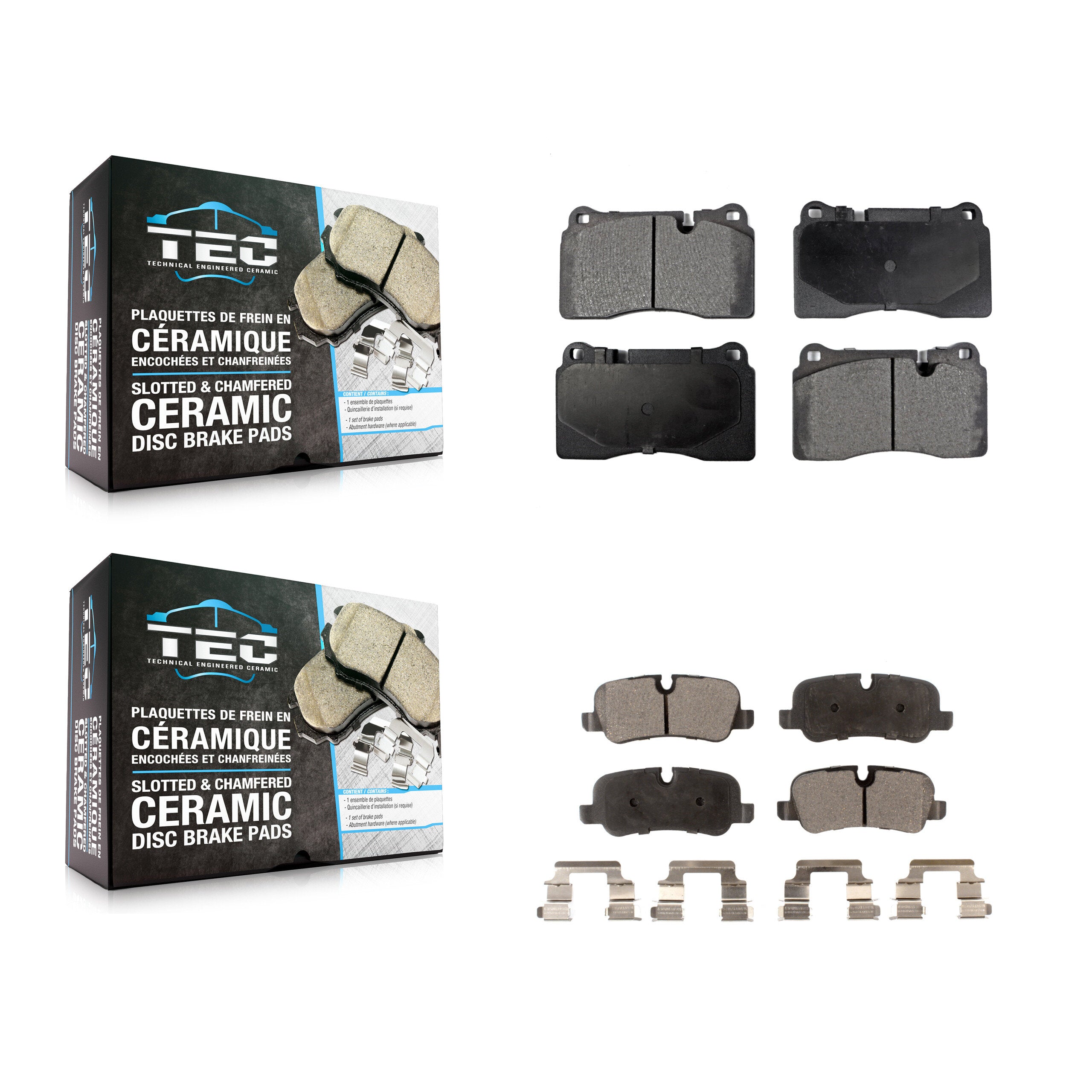 TEC KTC-100087 Disc Brake Pad for 2006-2009 Land Rover Range Rover - Front and Rear