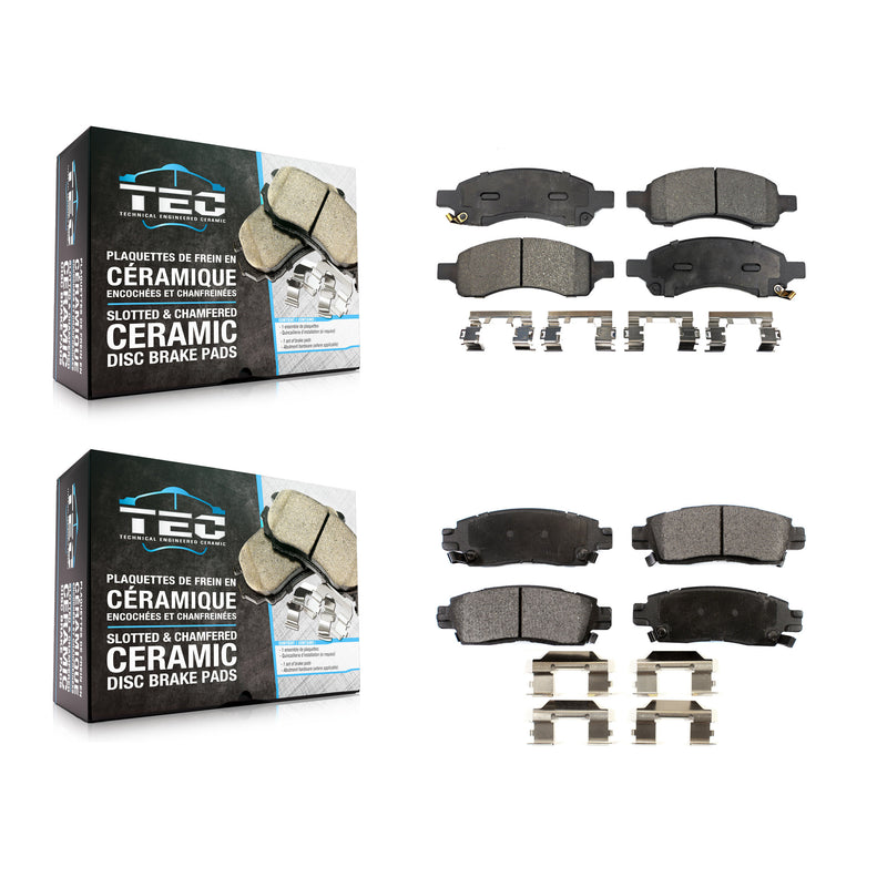 TEC KTC-100089 Disc Brake Pad for 2006-2009 Isuzu Ascender, Buick Rainier and More - Front and Rear