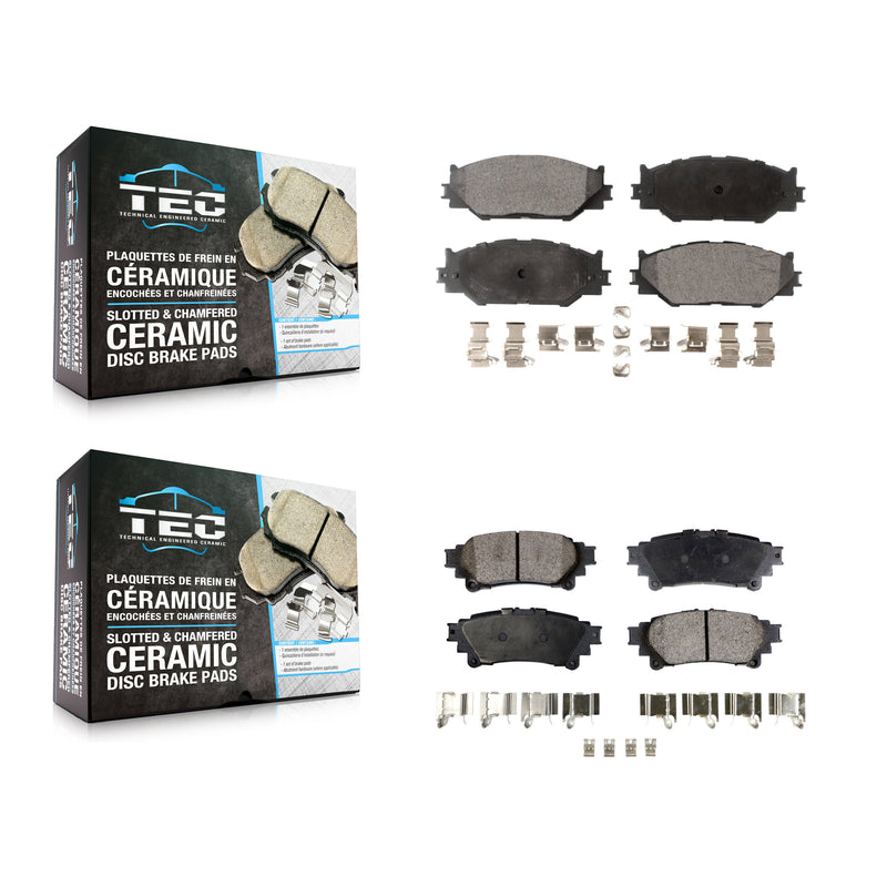 TEC KTC-100092 Disc Brake Pad for 2014-2015 Lexus IS250 - Front and Rear