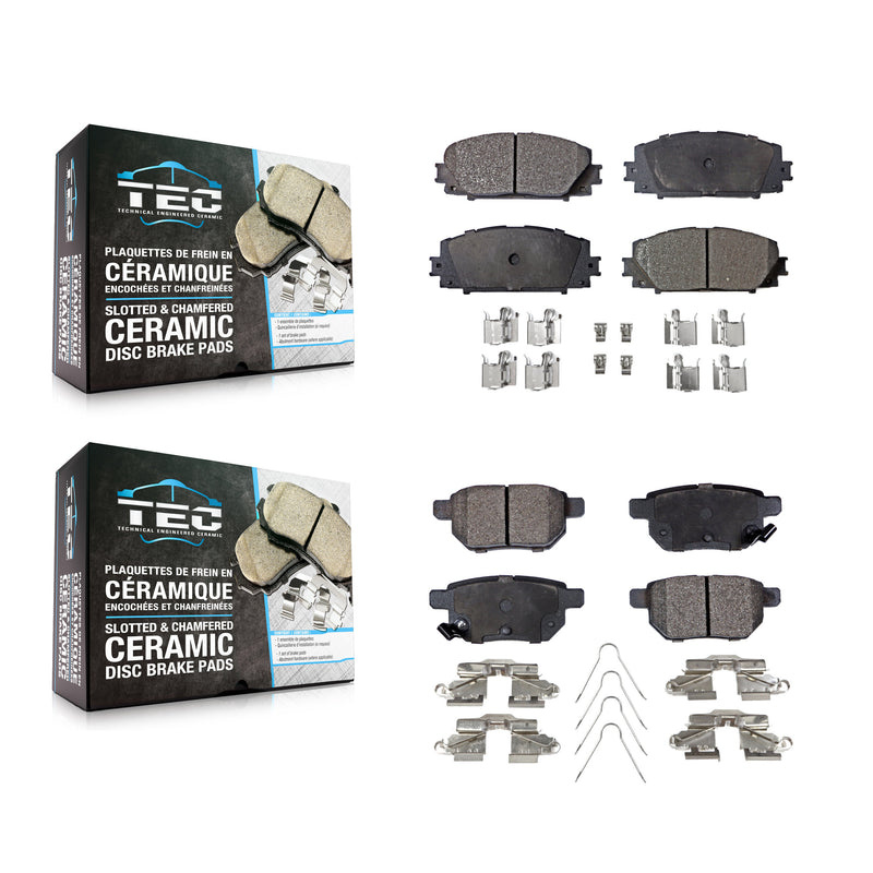 TEC KTC-100093 Disc Brake Pad for 2012-2018 Toyota Yaris - Front and Rear