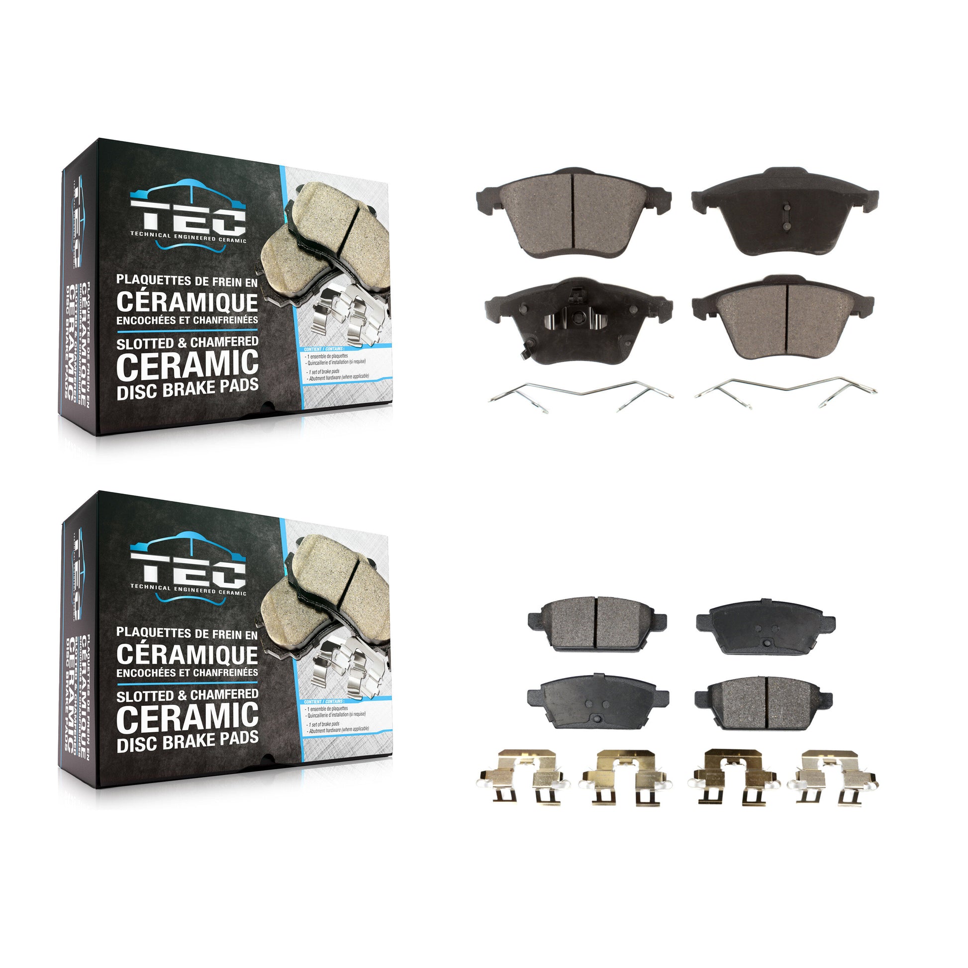 TEC KTC-100095 Disc Brake Pad for 2006-2007 Mazda 6 - Front and Rear