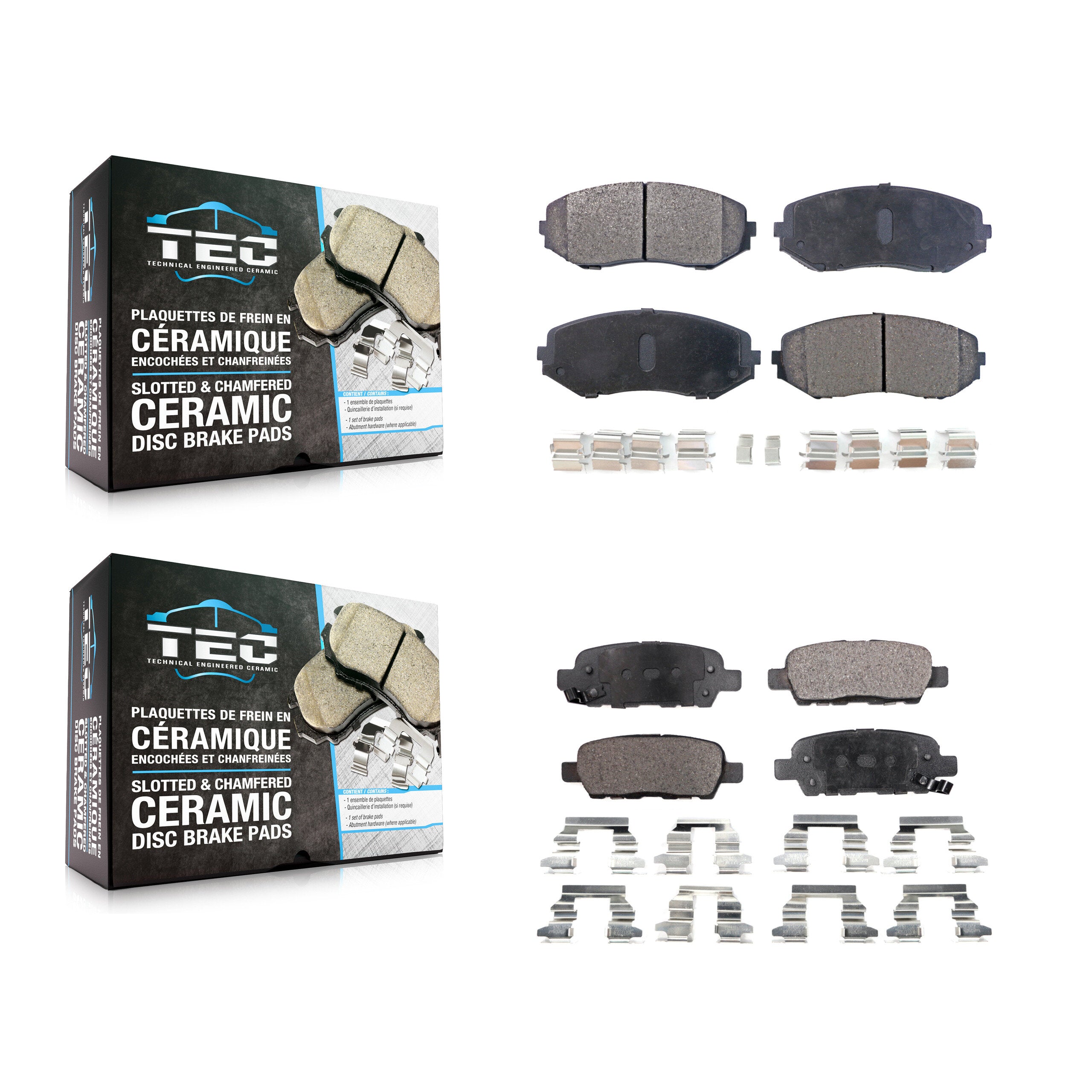 TEC KTC-100096 Disc Brake Pad for 2007-2013 Suzuki Grand Vitara - Front and Rear