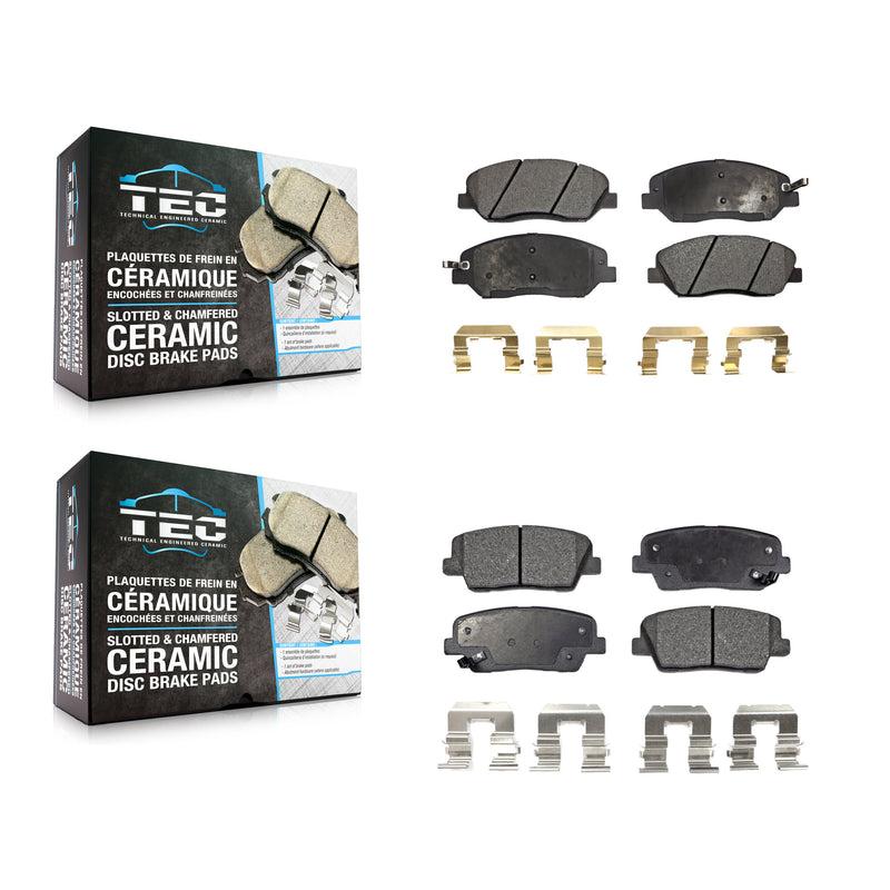 TEC KTC-100097 Disc Brake Pad for 2006-2014 Kia Sedona, Hyundai Genesis and More - Front and Rear