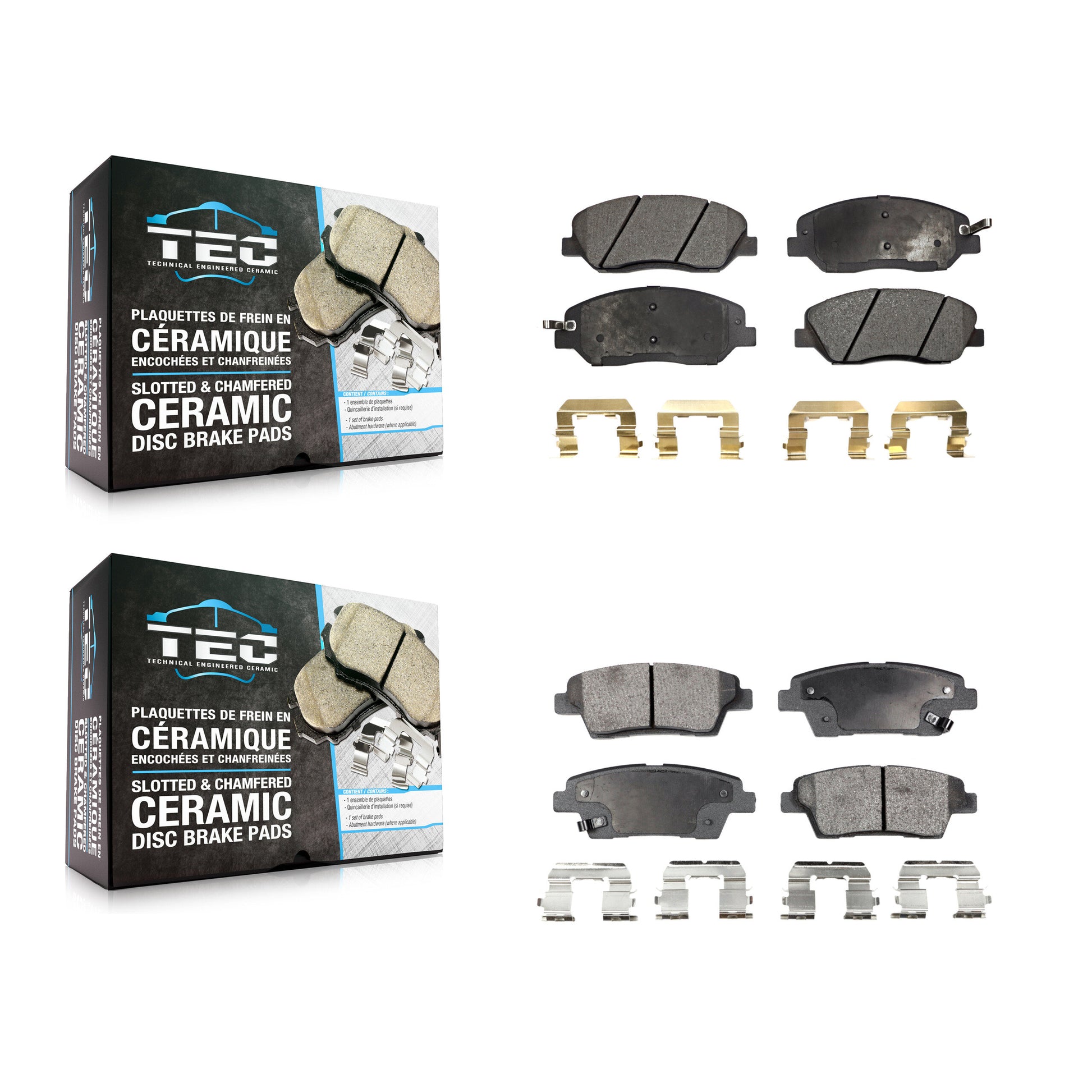 TEC KTC-100099 Disc Brake Pad for 2010-2012 Hyundai Genesis - Front and Rear