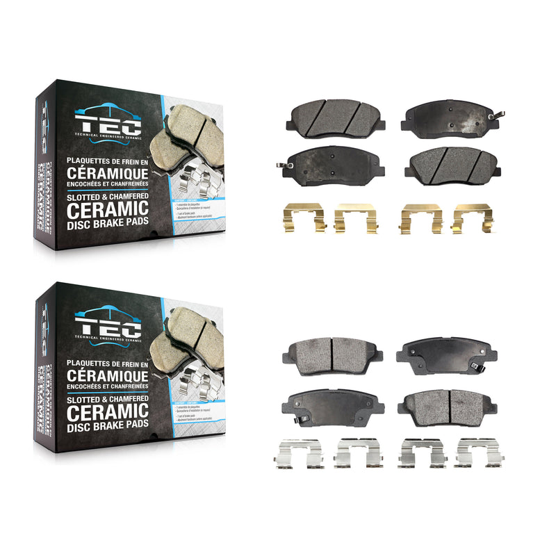 TEC KTC-100099 Disc Brake Pad for 2010-2012 Hyundai Genesis - Front and Rear