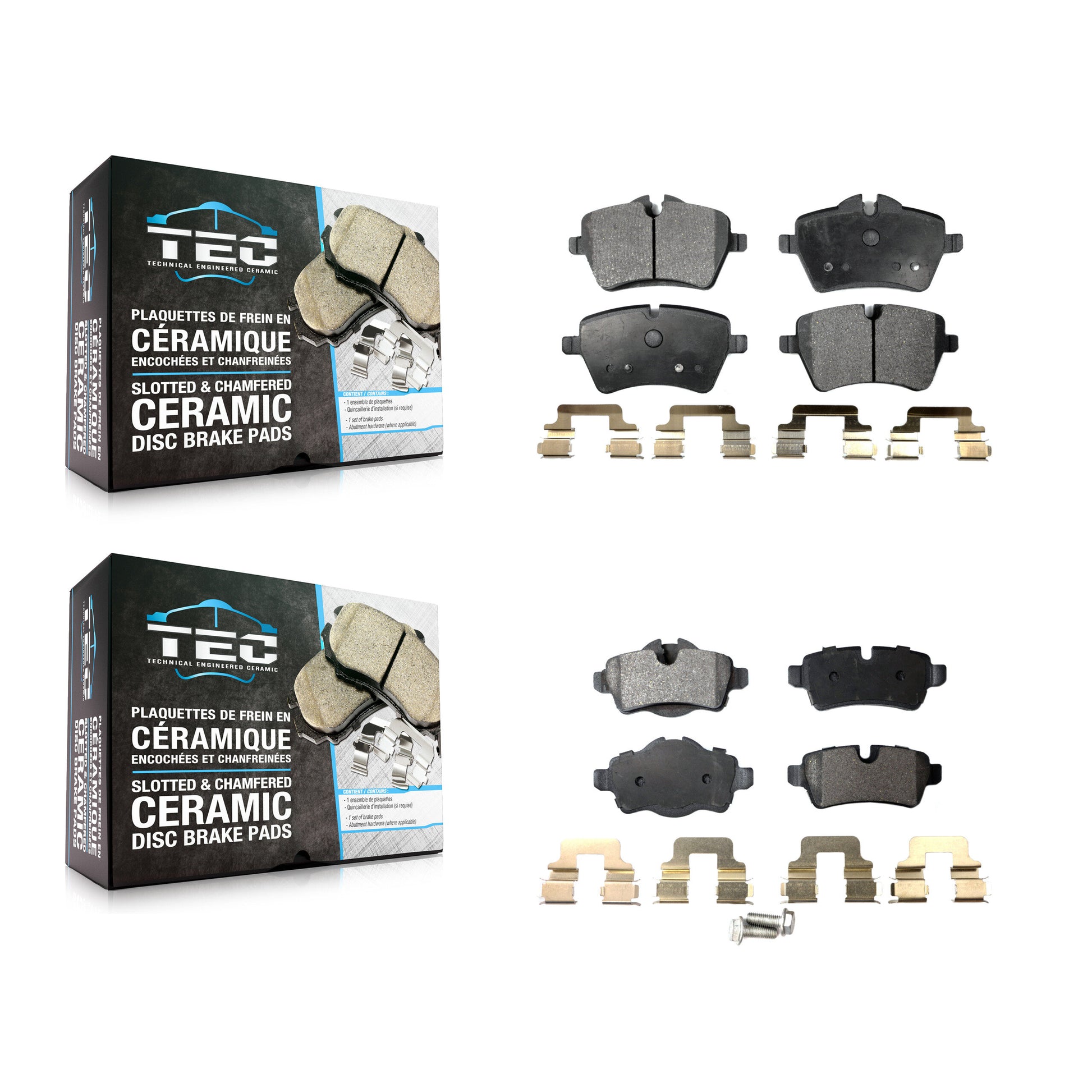 TEC KTC-100101 Disc Brake Pad for 2007-2015 Mini Cooper - Front and Rear