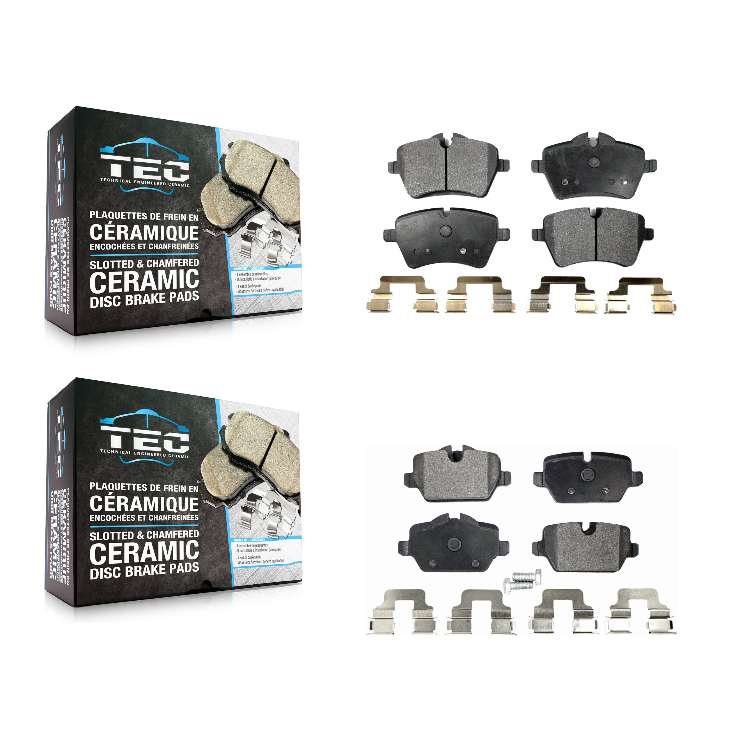 TEC KTC-100103 Disc Brake Pad for 2011-2016 Mini Cooper Paceman, Mini Cooper Countryman - Front and Rear