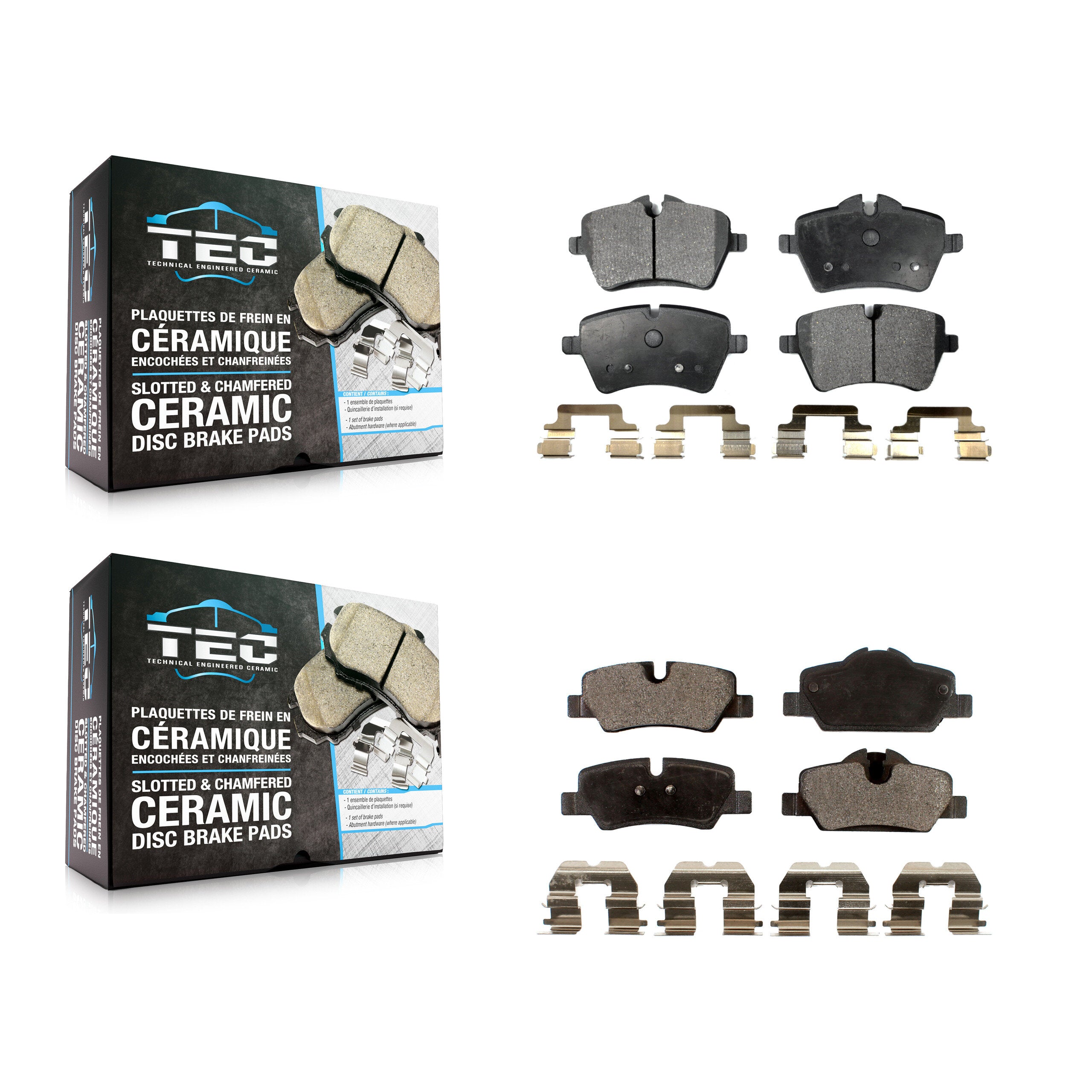 TEC KTC-100104 Disc Brake Pad for 2015-2016 Mini Cooper - Front and Rear