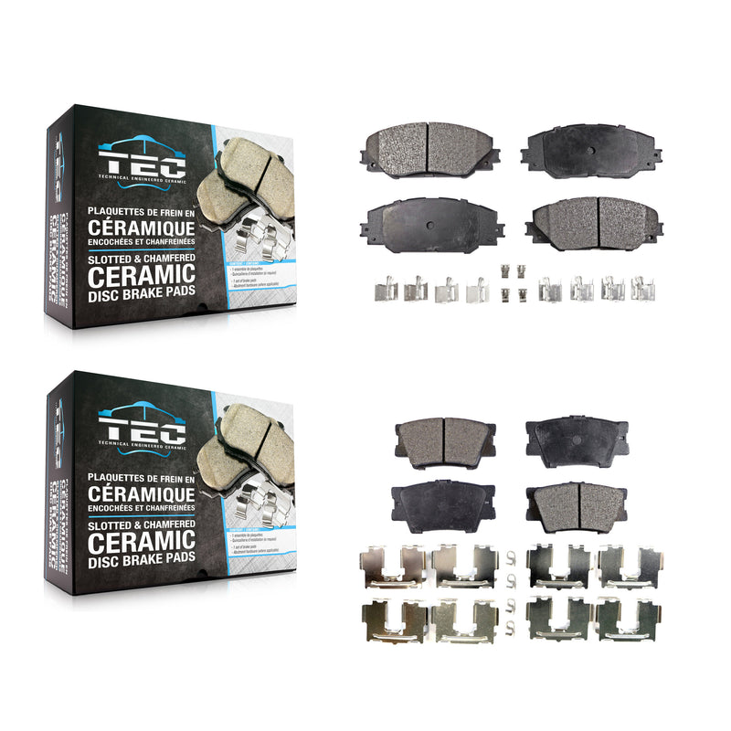 TEC KTC-100108 Disc Brake Pad for 2006-2018 Toyota RAV4, Pontiac Vibe, Toyota Matrix - Front and Rear