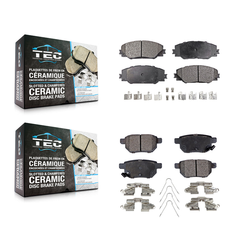 TEC KTC-100109 Disc Brake Pad for 2009-2018 Toyota Corolla iM, Scion iM and More - Front and Rear