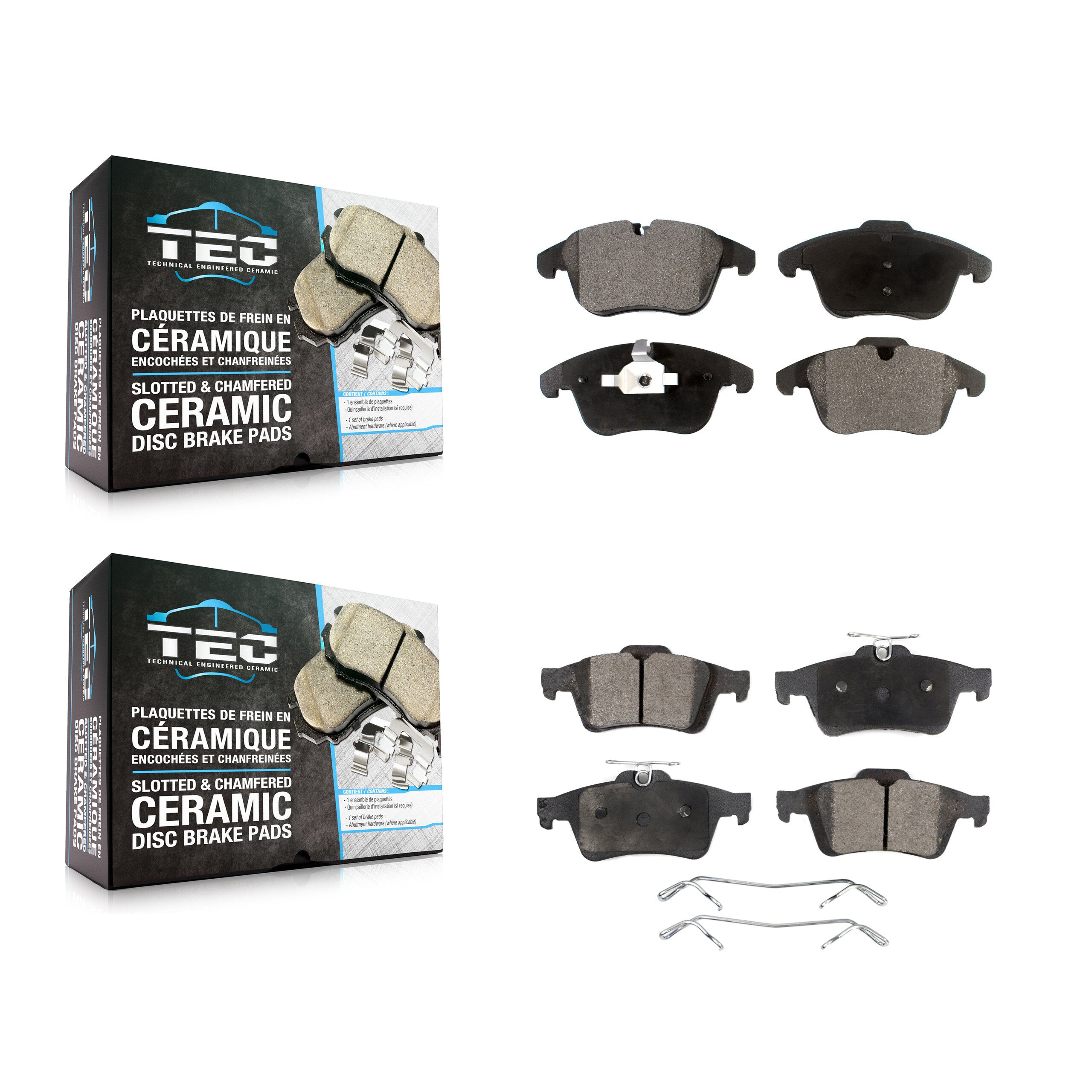 TEC KTC-100112 Disc Brake Pad for 2005-2013 Jaguar XF, Jaguar S-Type and More - Front and Rear