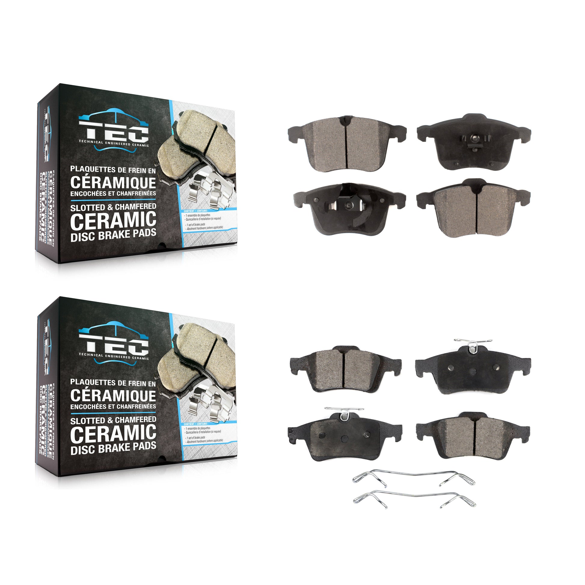 TEC KTC-100113 Disc Brake Pad for 2004-2011 Saab 9-3 - Front and Rear