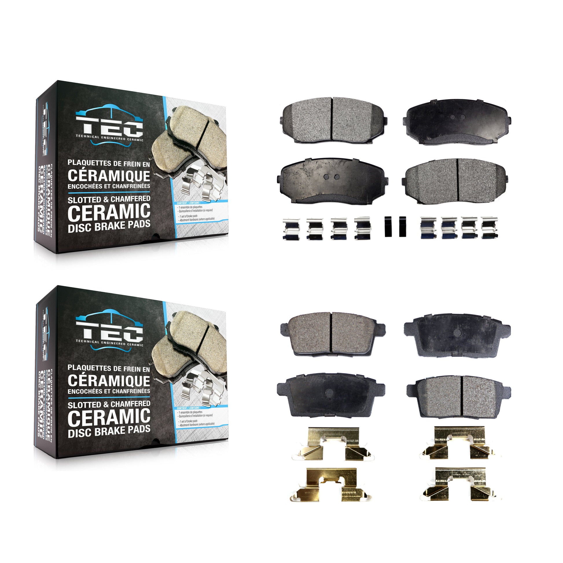 TEC KTC-100114 Disc Brake Pad for 2007-2015 Ford Edge, Lincoln MKX and More - Front and Rear