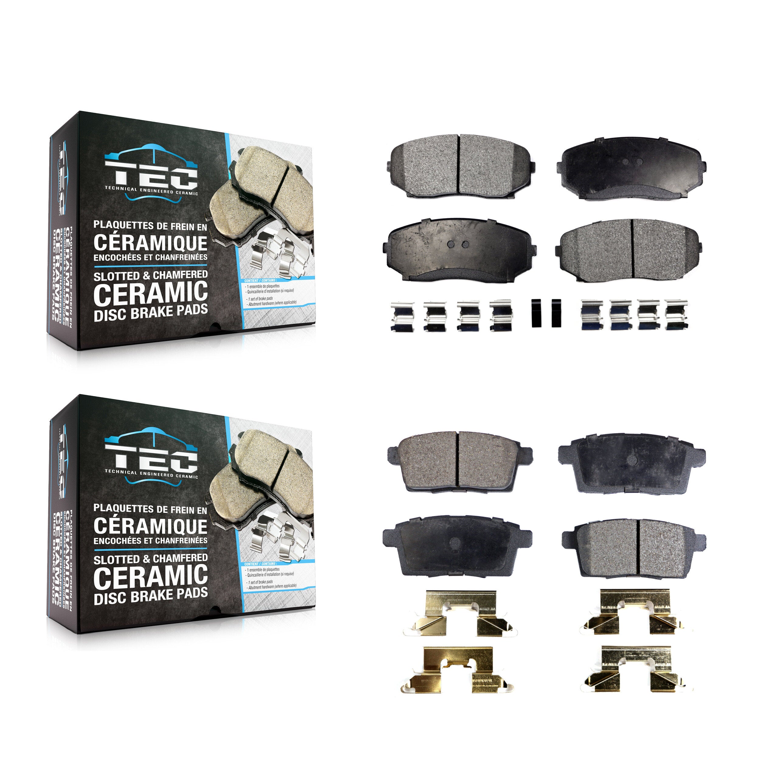 TEC KTC-100114 Disc Brake Pad for 2007-2015 Ford Edge, Lincoln MKX and More - Front and Rear