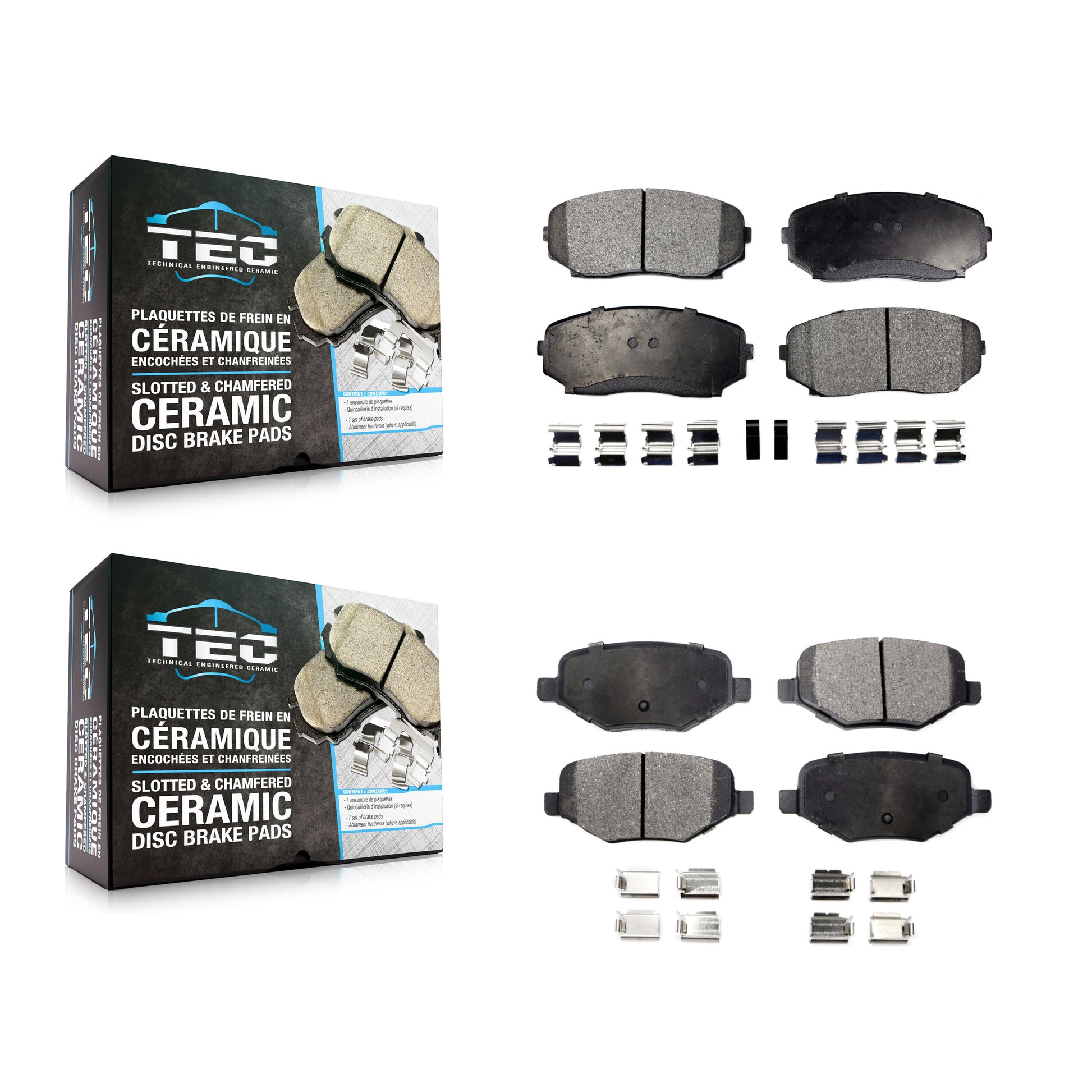 TEC KTC-100115 Disc Brake Pad for 2011-2015 Ford Edge, Lincoln MKX - Front and Rear