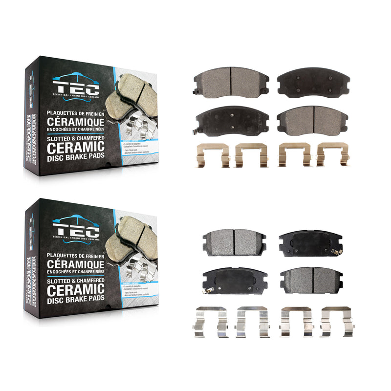 TEC KTC-100116 Disc Brake Pad for 2007-2015 Chevrolet Captiva Sport, Saturn Vue and More - Front and Rear