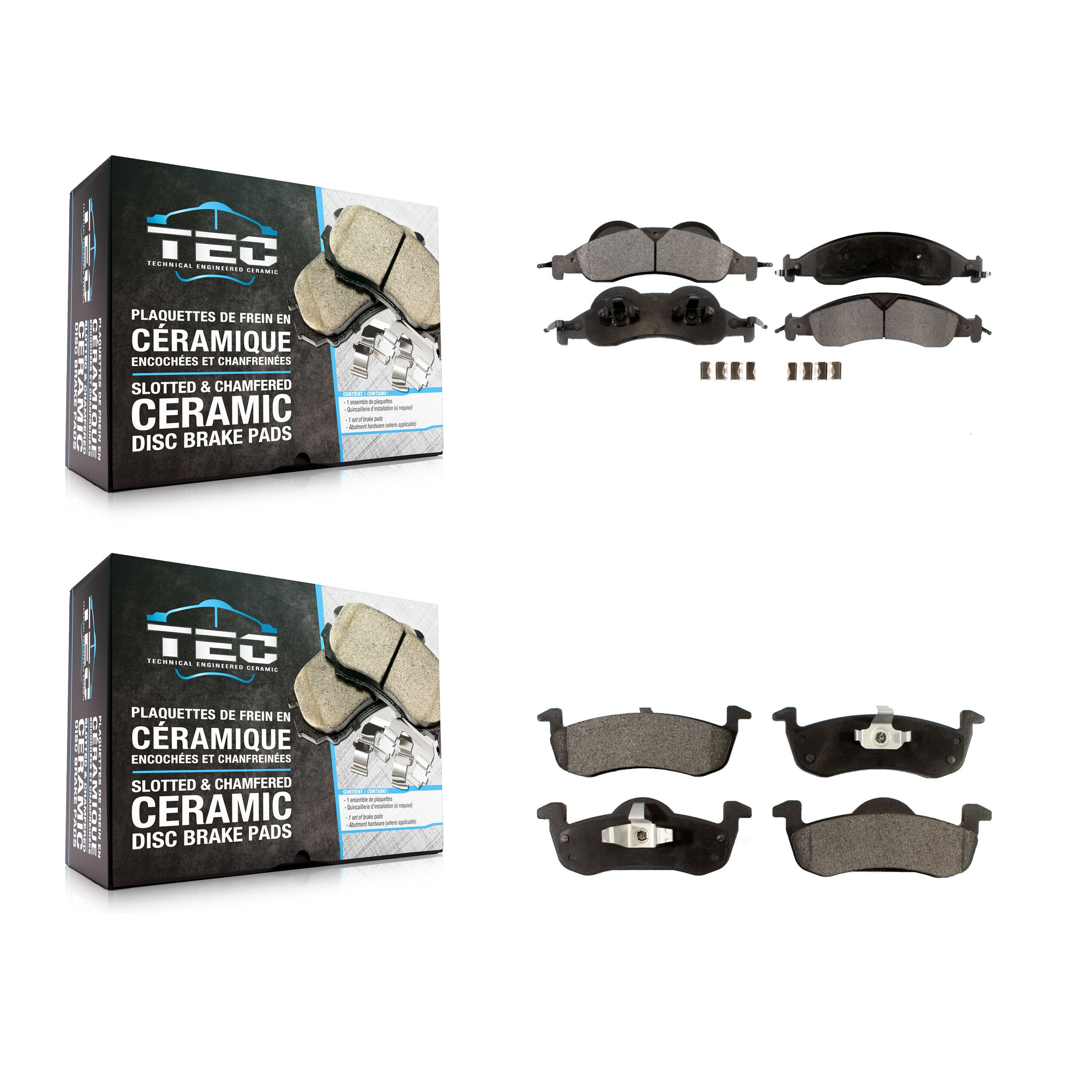 TEC KTC-100119 Disc Brake Pad for 2007-2009 Ford Expedition, Lincoln Navigator - Front and Rear