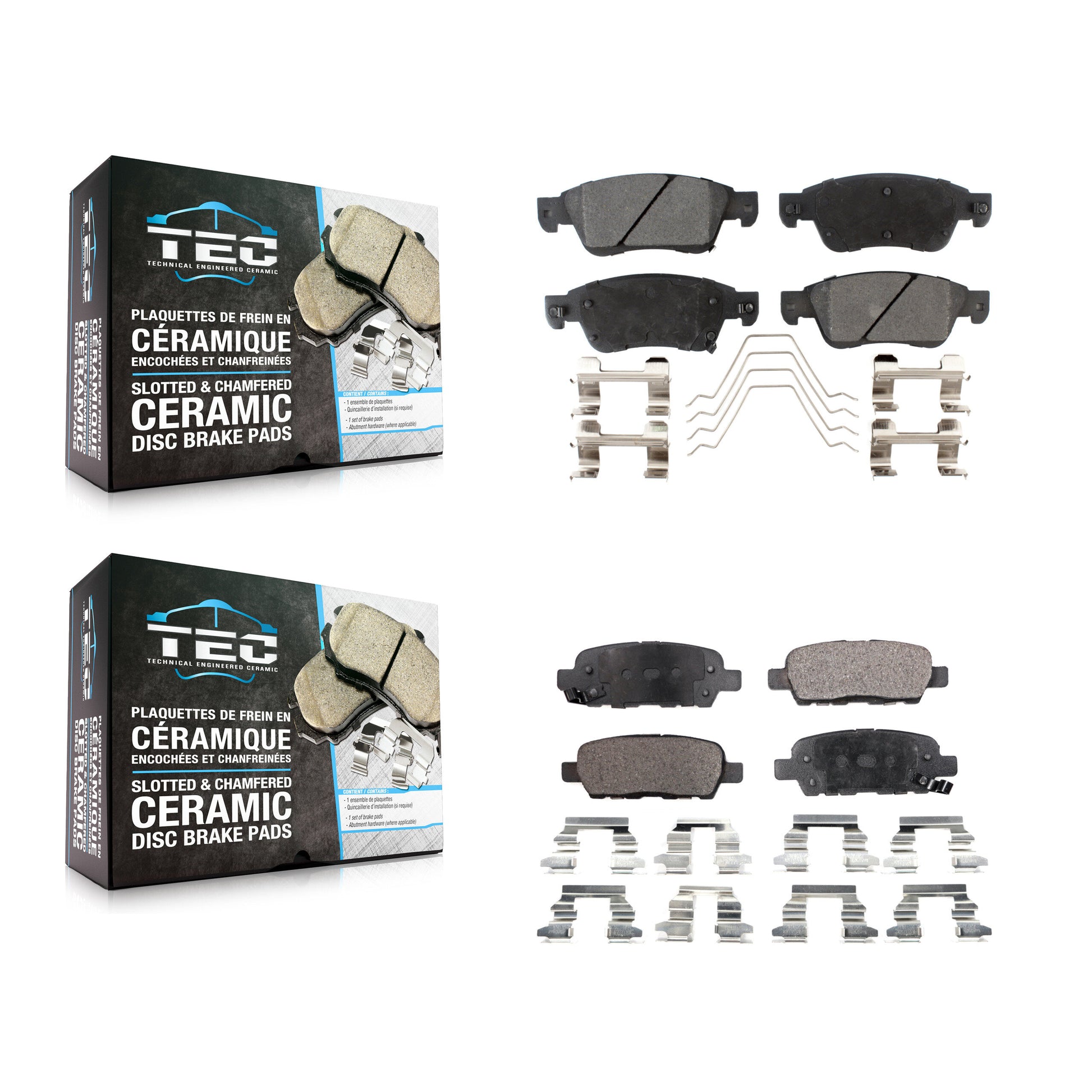 TEC KTC-100120 Disc Brake Pad for 2007-2015 INFINITI Q60, INFINITI G35 - Front and Rear