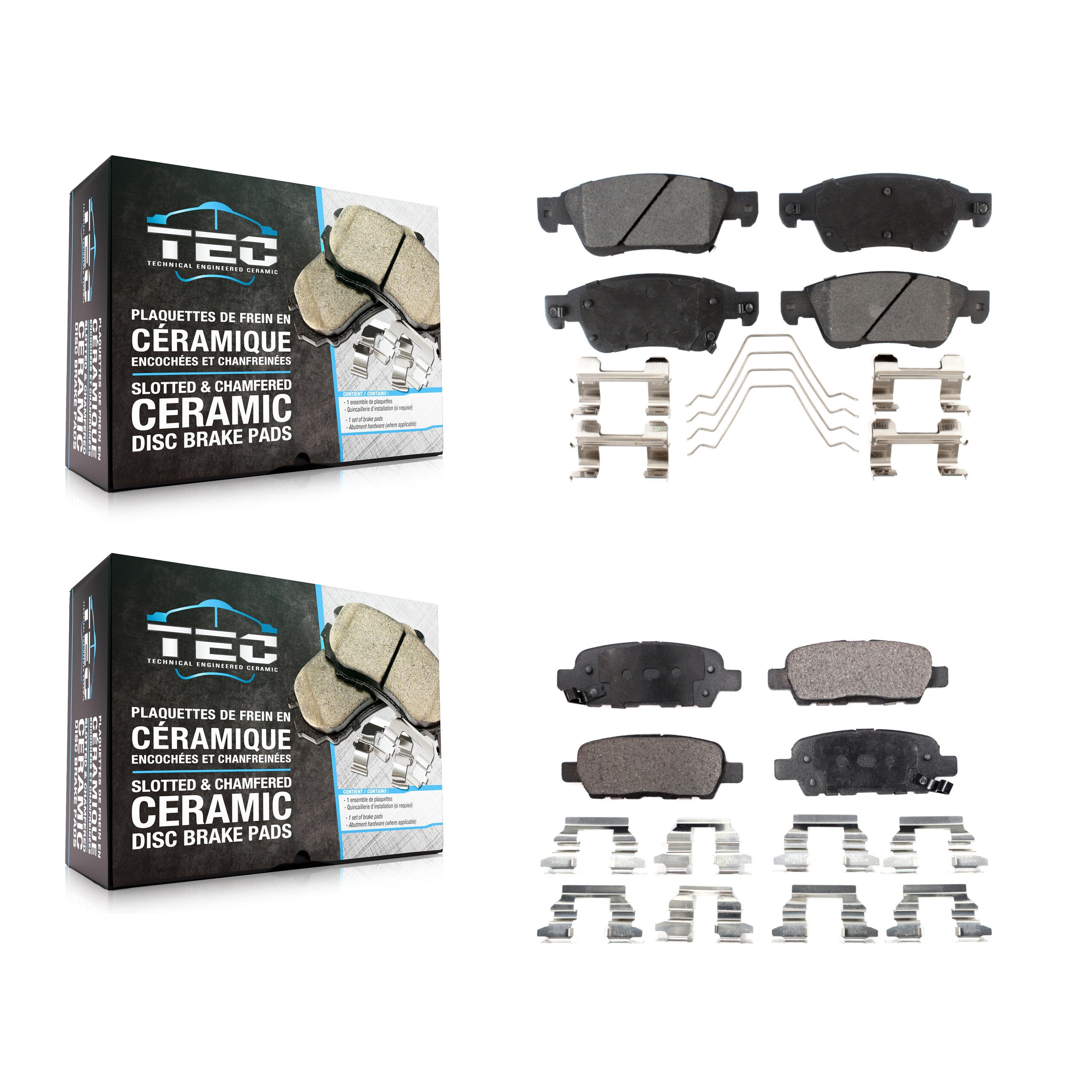 TEC KTC-100120 Disc Brake Pad for 2007-2015 INFINITI Q60, INFINITI G35 - Front and Rear