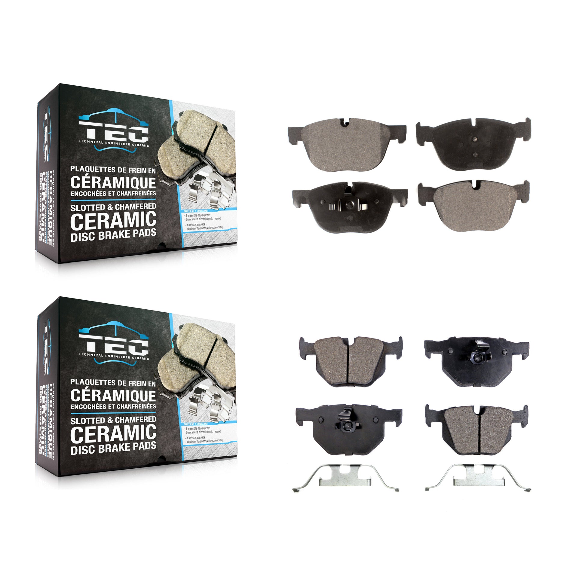 TEC KTC-100122 Disc Brake Pad for 2007-2019 BMW X5, BMW X6 - Front and Rear