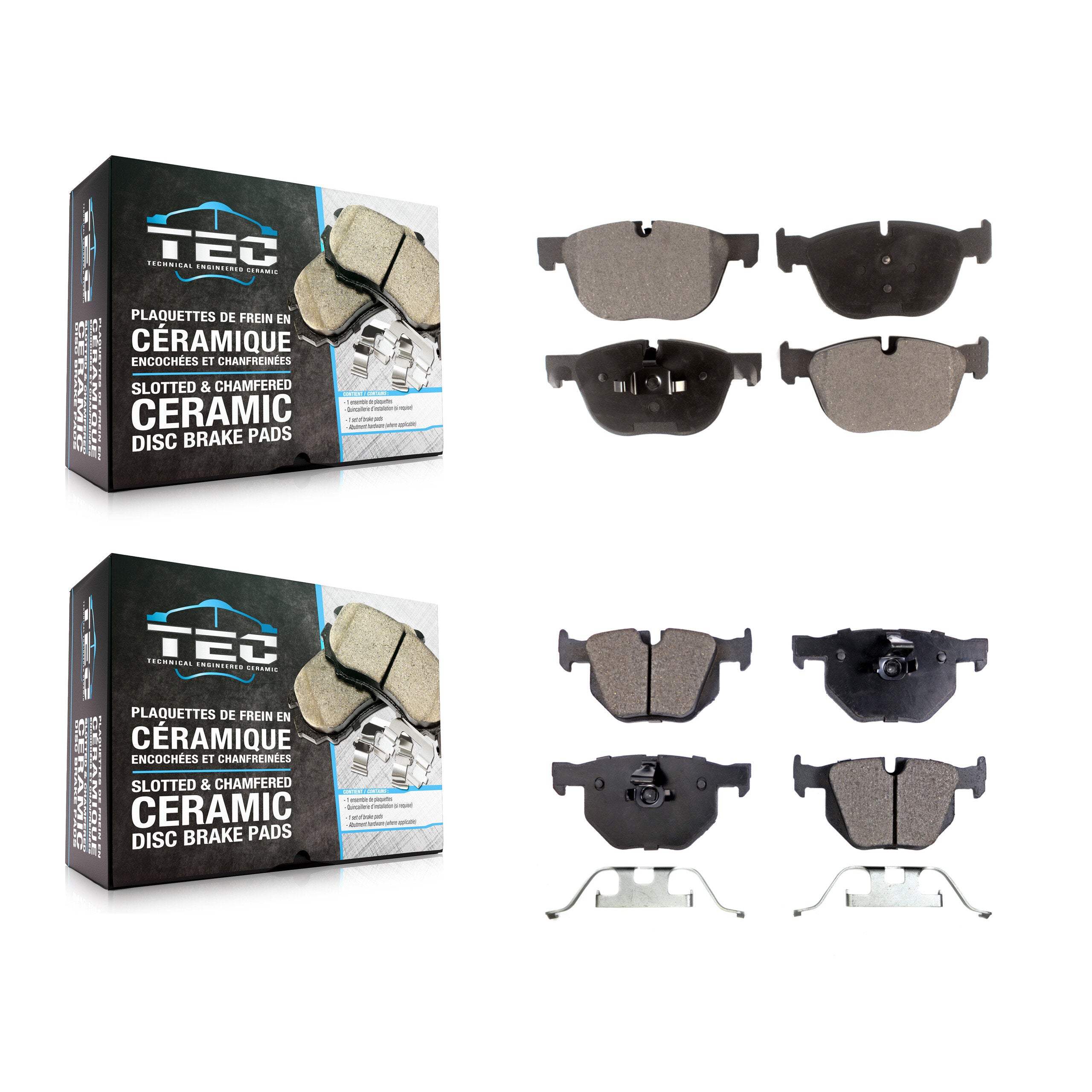 TEC KTC-100122 Disc Brake Pad for 2007-2019 BMW X5, BMW X6 - Front and Rear