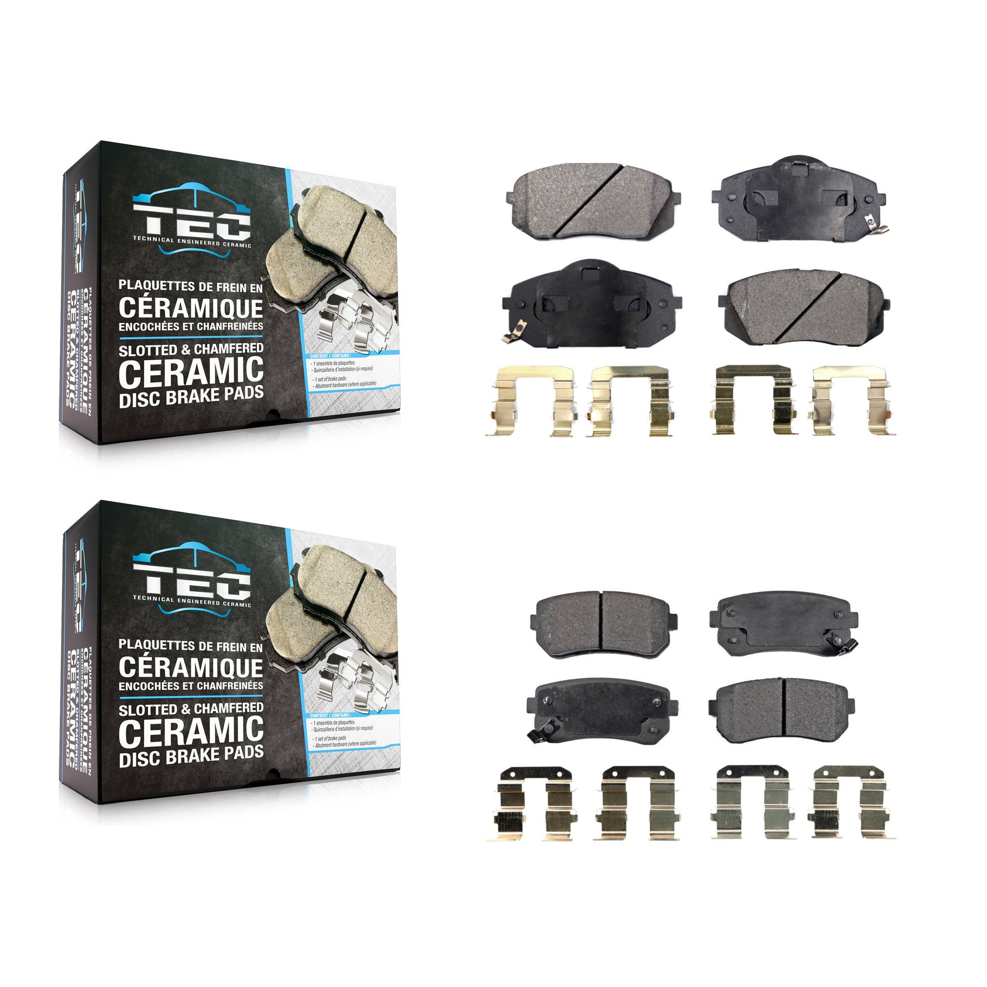 TEC KTC-100125 Disc Brake Pad for 2010-2017 Hyundai Tucson, Kia Cadenza, Kia Sportage - Front and Rear