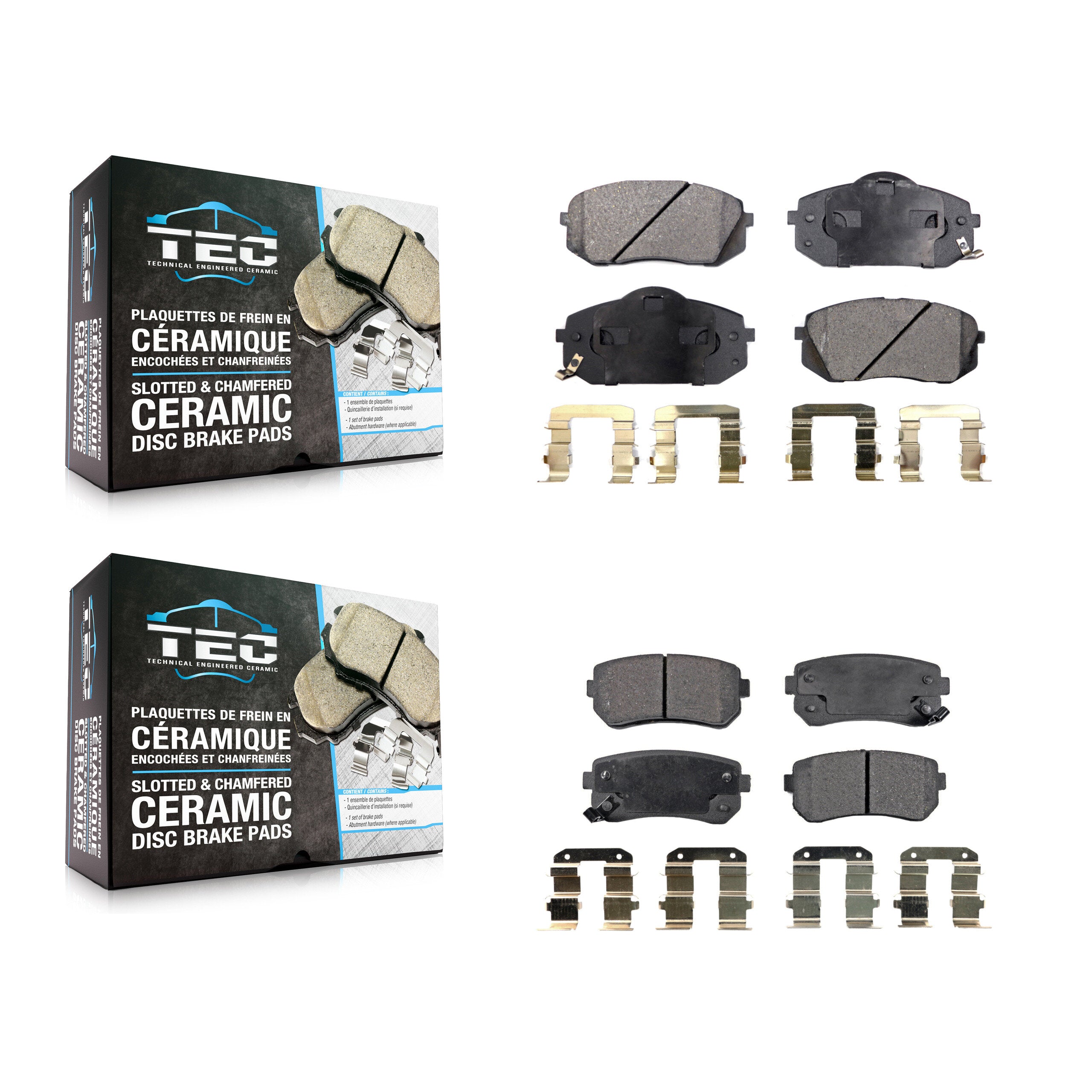 TEC KTC-100125 Disc Brake Pad for 2010-2017 Hyundai Tucson, Kia Cadenza, Kia Sportage - Front and Rear