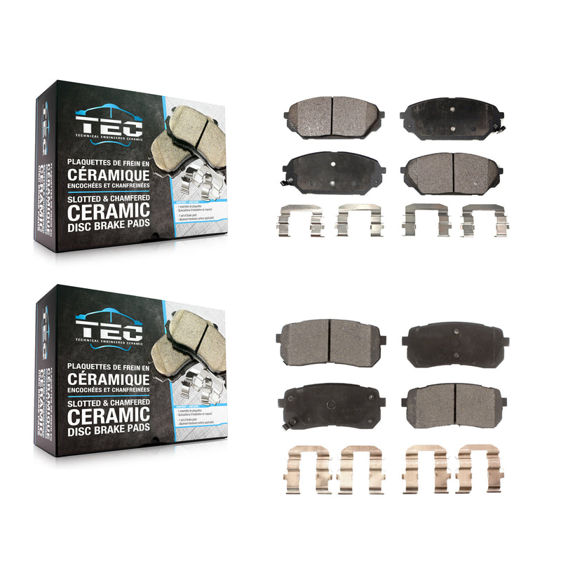 TEC KTC-100129 Disc Brake Pad for 2007-2012 Hyundai Veracruz - Front and Rear