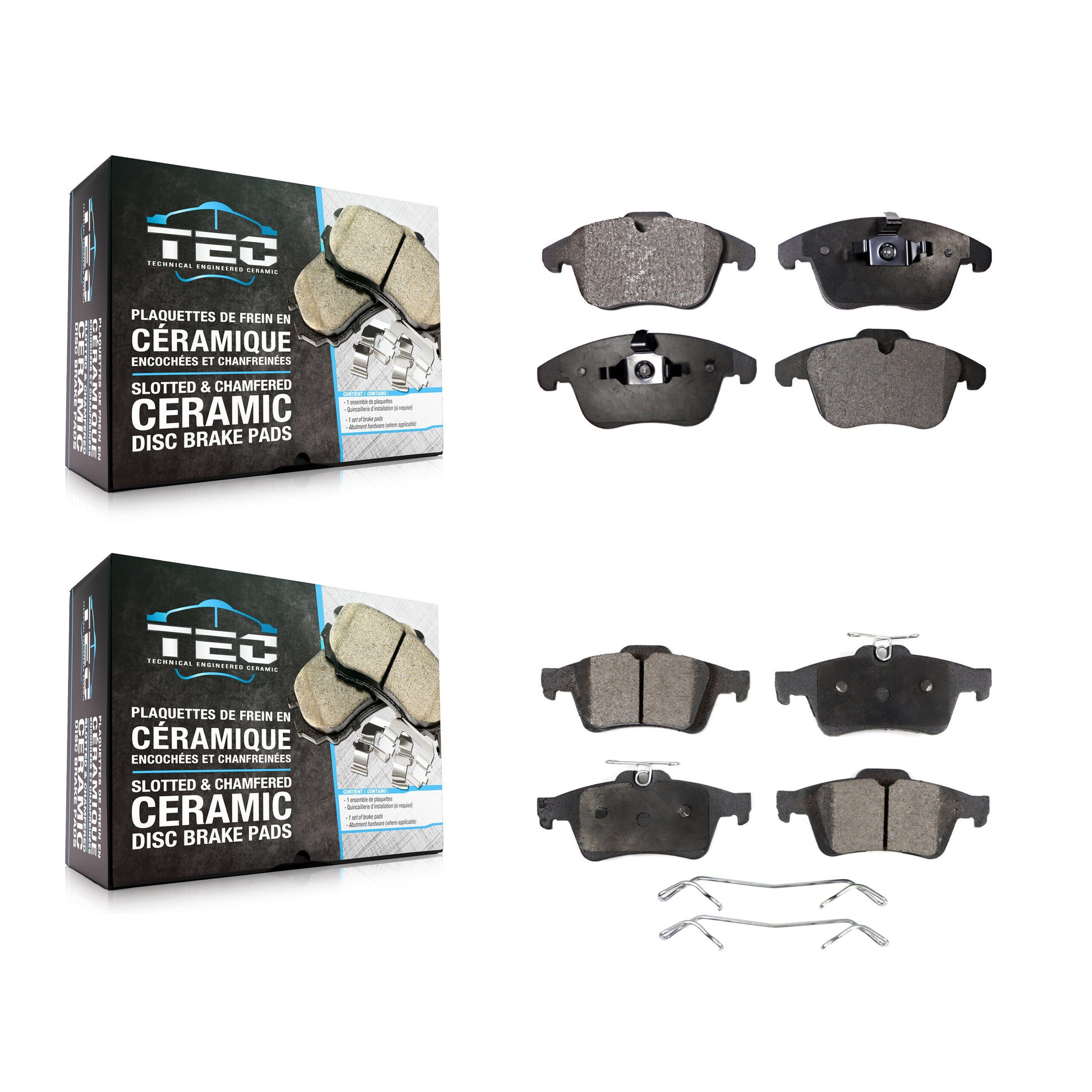 TEC KTC-100132 Disc Brake Pad for 2012 Volvo S40 - Front and Rear