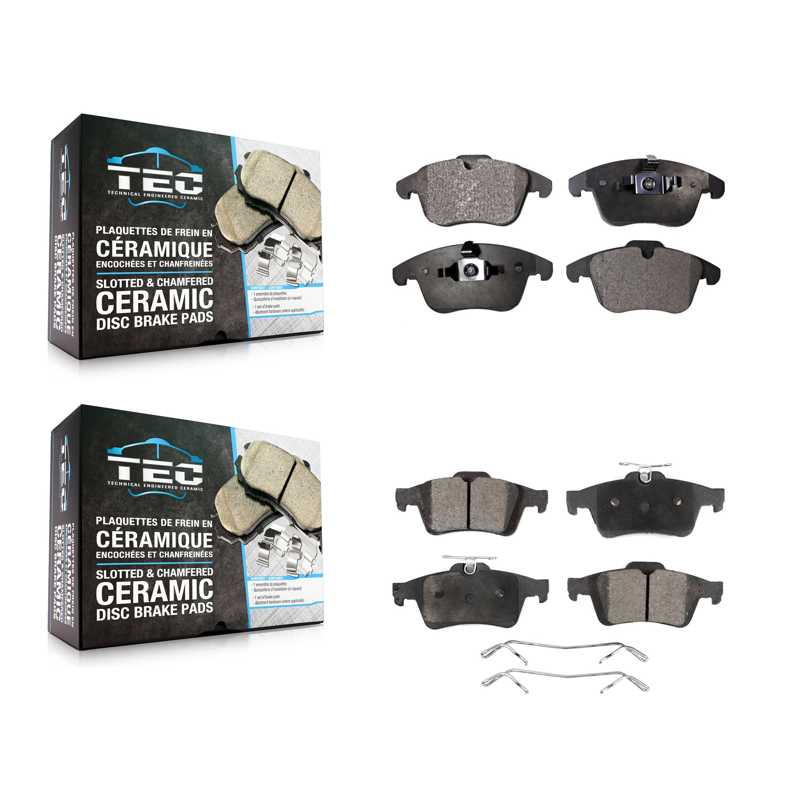 TEC KTC-100132 Disc Brake Pad for 2012 Volvo S40 - Front and Rear