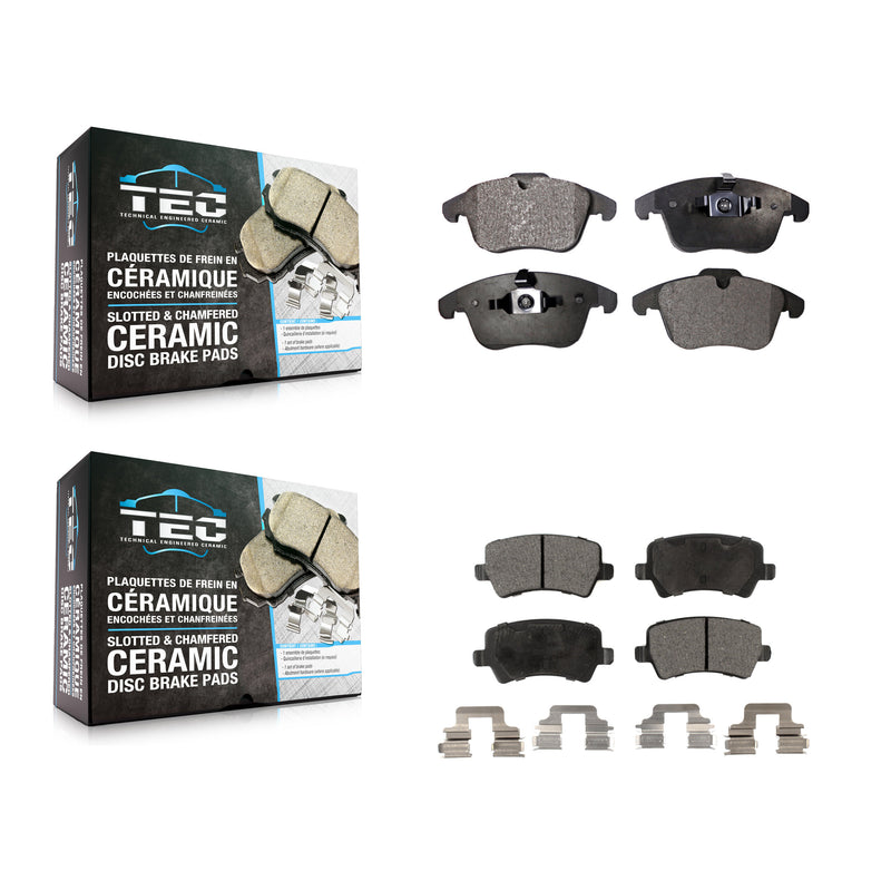 TEC KTC-100133 Disc Brake Pad for 2008-2018 Volvo S60, Volvo V60 and More - Front and Rear
