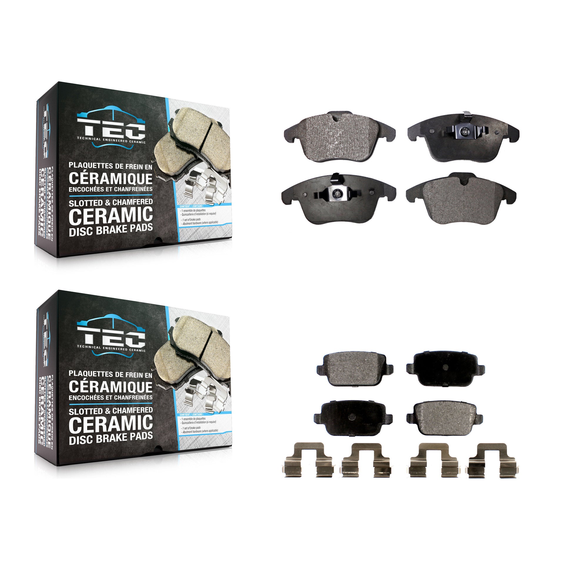 TEC KTC-100134 Disc Brake Pad for 2007-2011 Land Rover LR2, Volvo S80 - Front and Rear