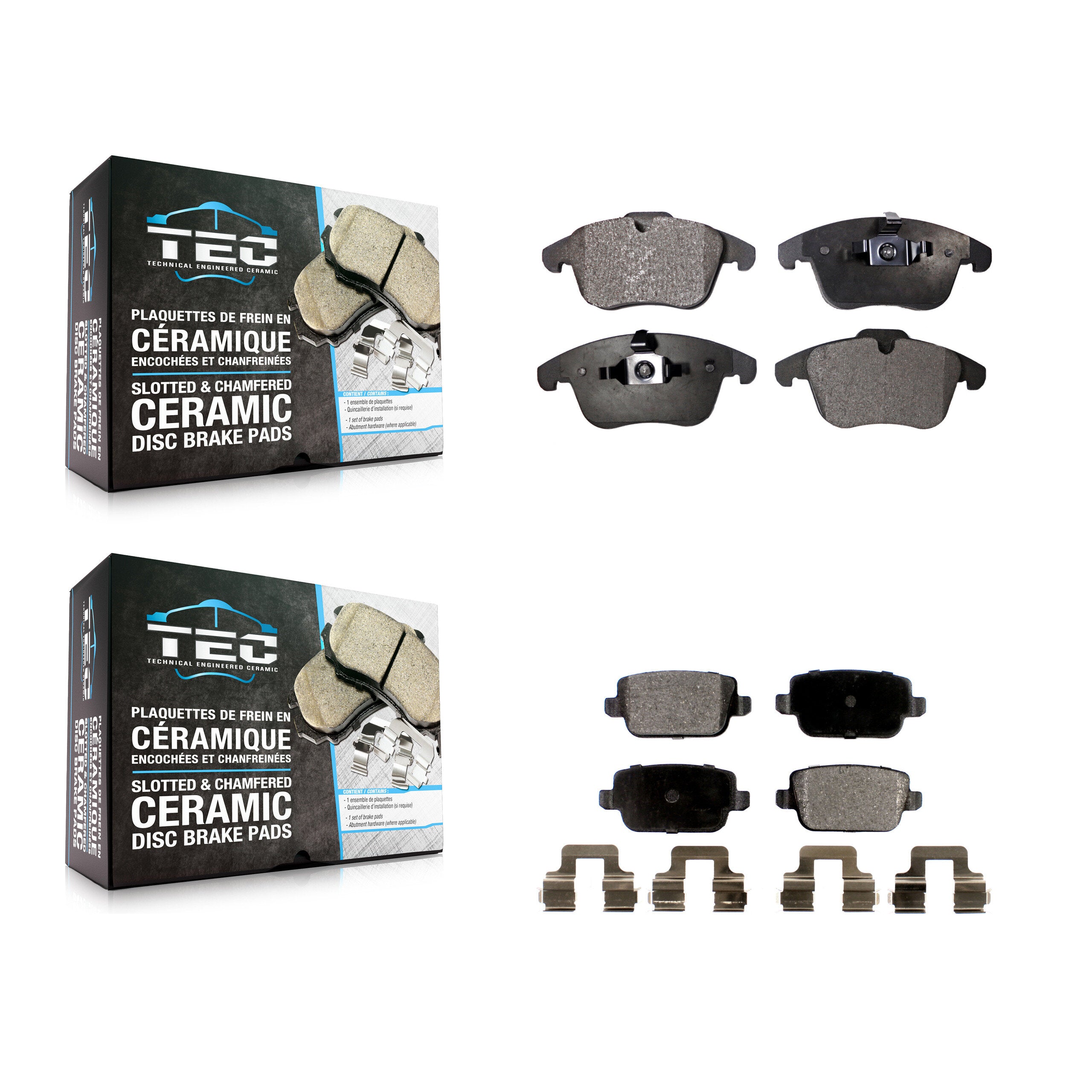TEC KTC-100134 Disc Brake Pad for 2007-2011 Land Rover LR2, Volvo S80 - Front and Rear