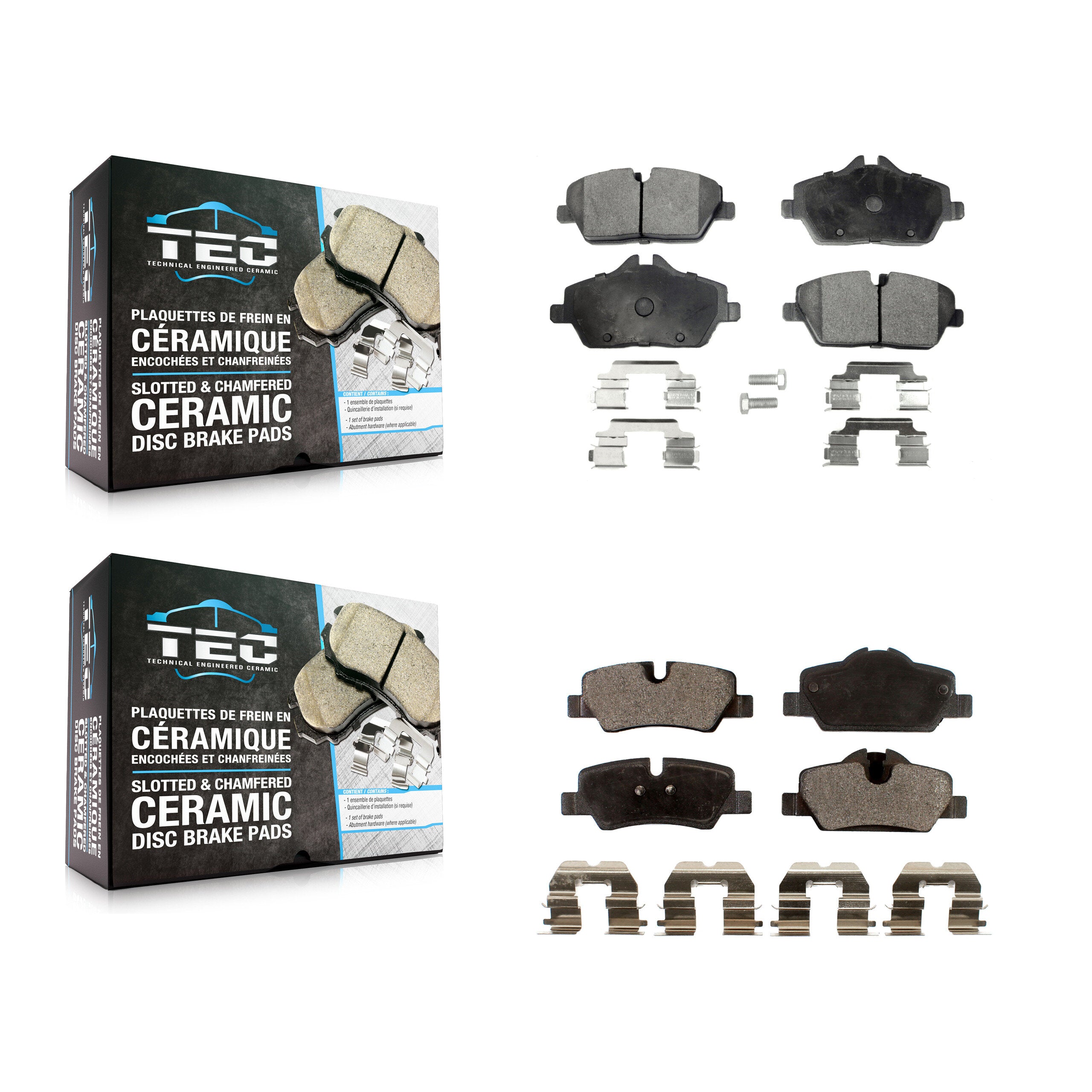 TEC KTC-100136 Disc Brake Pad for 2015-2022 Mini Cooper - Front and Rear