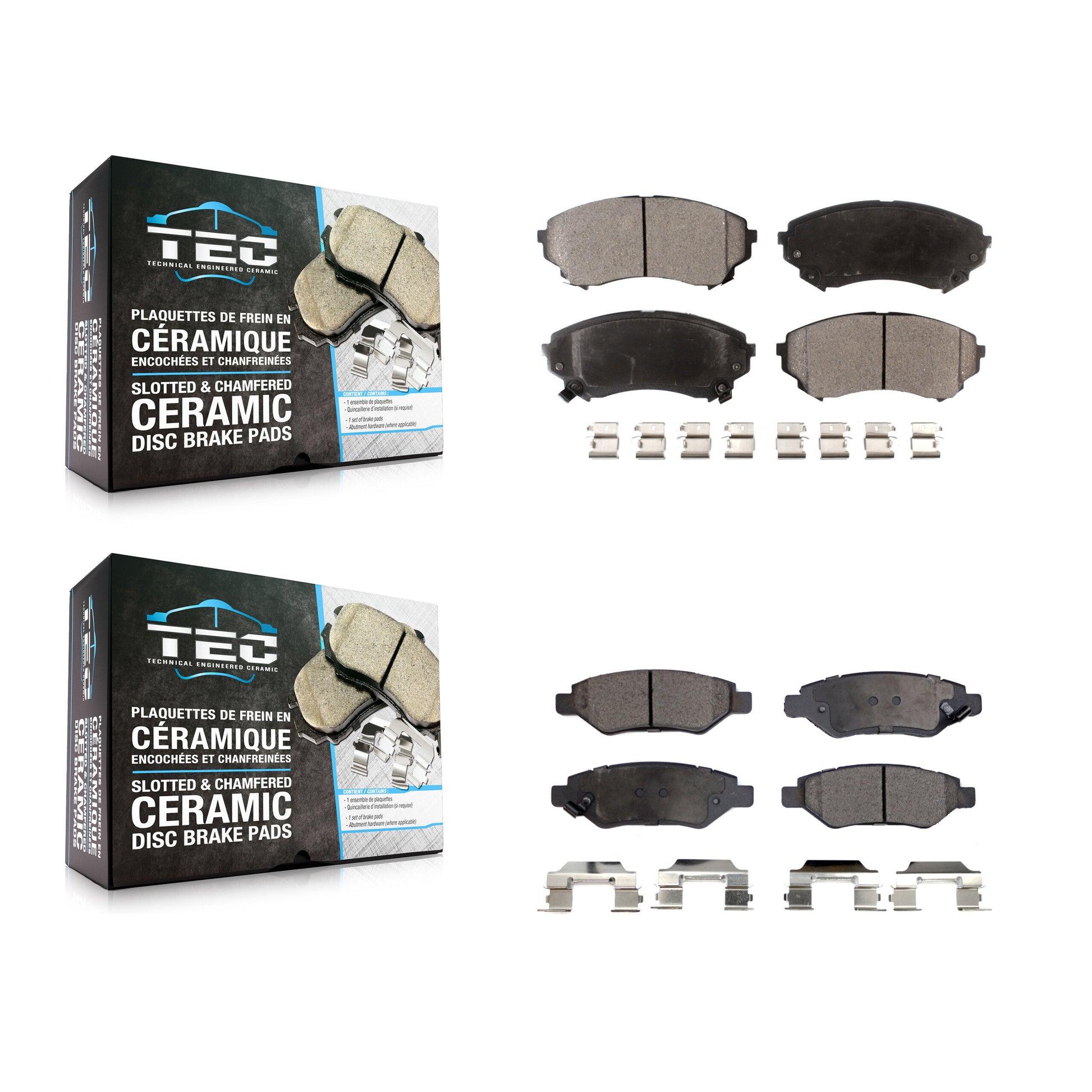 TEC KTC-100145 Disc Brake Pad for 2008-2014 Cadillac CTS - Front and Rear