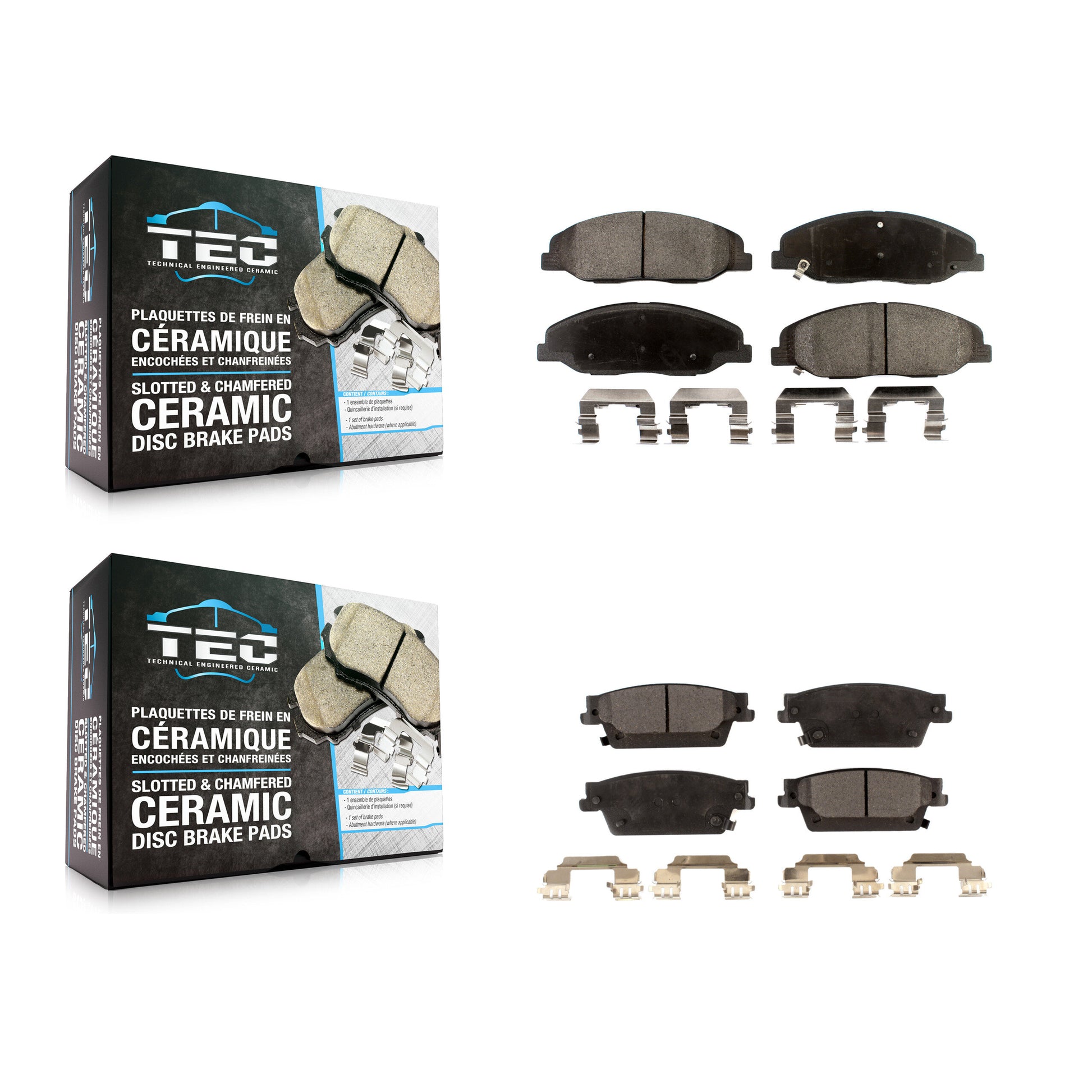 TEC KTC-100146 Disc Brake Pad for 2009-2011 Cadillac STS - Front and Rear