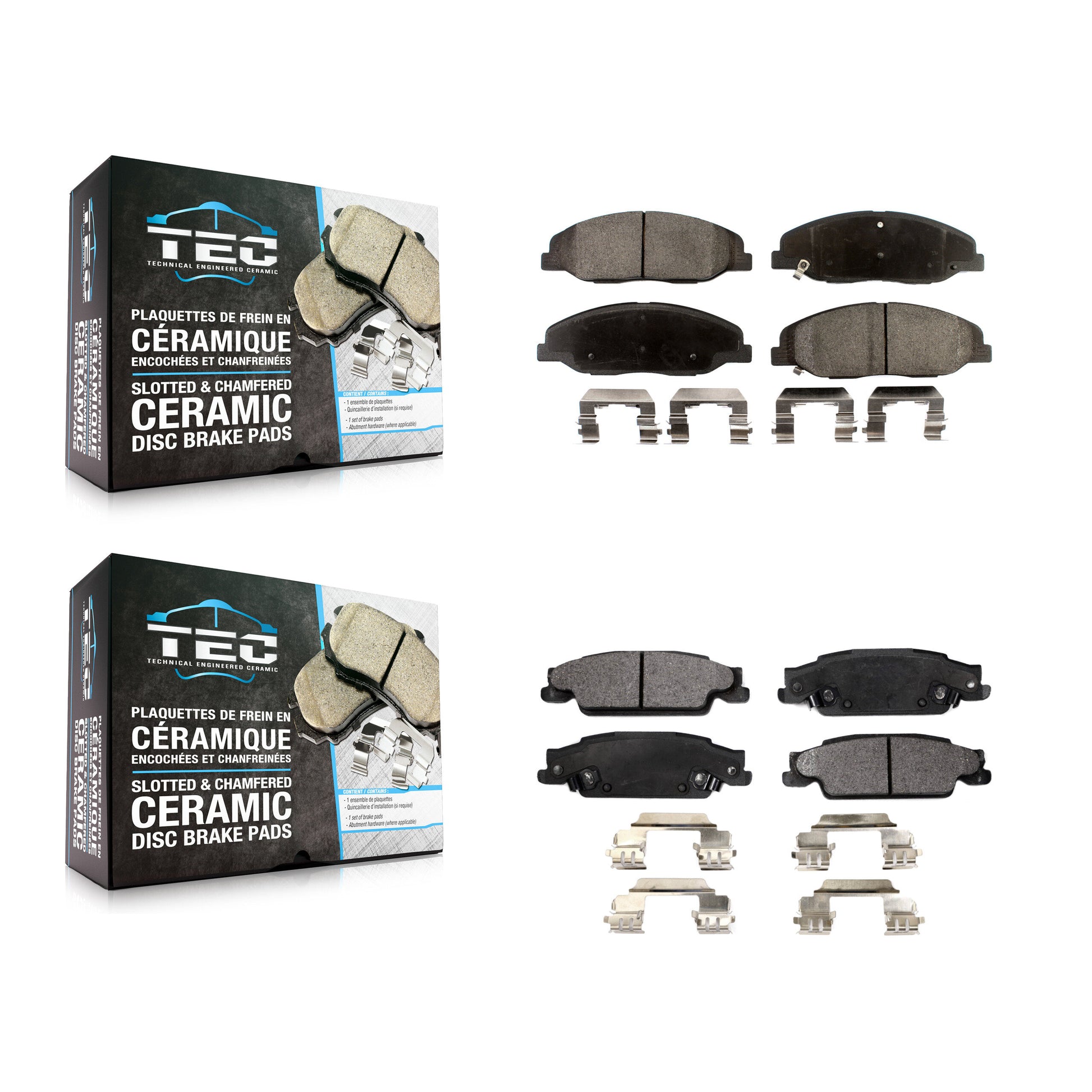 TEC KTC-100149 Disc Brake Pad for 2009-2011 Cadillac STS - Front and Rear