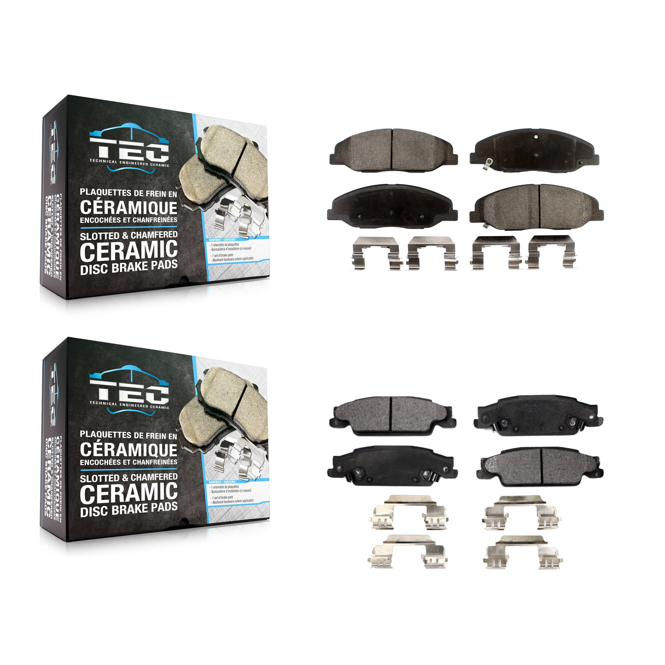TEC KTC-100149 Disc Brake Pad for 2009-2011 Cadillac STS - Front and Rear