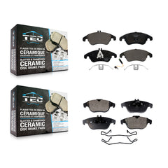 TEC KTC-100152 Disc Brake Pad for 2008-2017 Mercedes-Benz E400, Mercedes-Benz C250 and More - Front and Rear