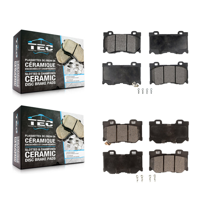 TEC KTC-100155 Disc Brake Pad for 2008-2013 INFINITI FX50, INFINITI G37 - Front and Rear