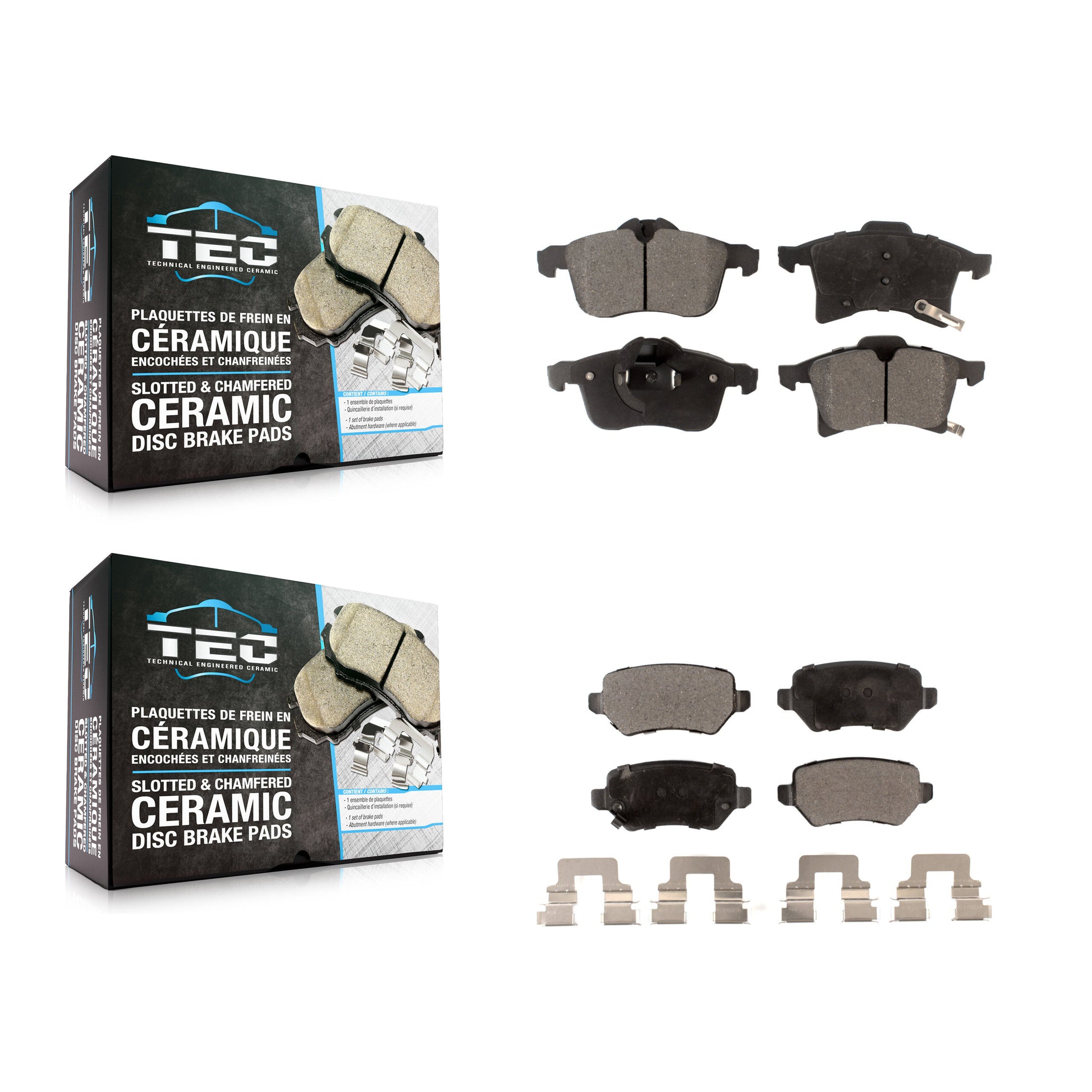 TEC KTC-100157 Disc Brake Pad for 2008-2009 Saturn Astra - Front and Rear