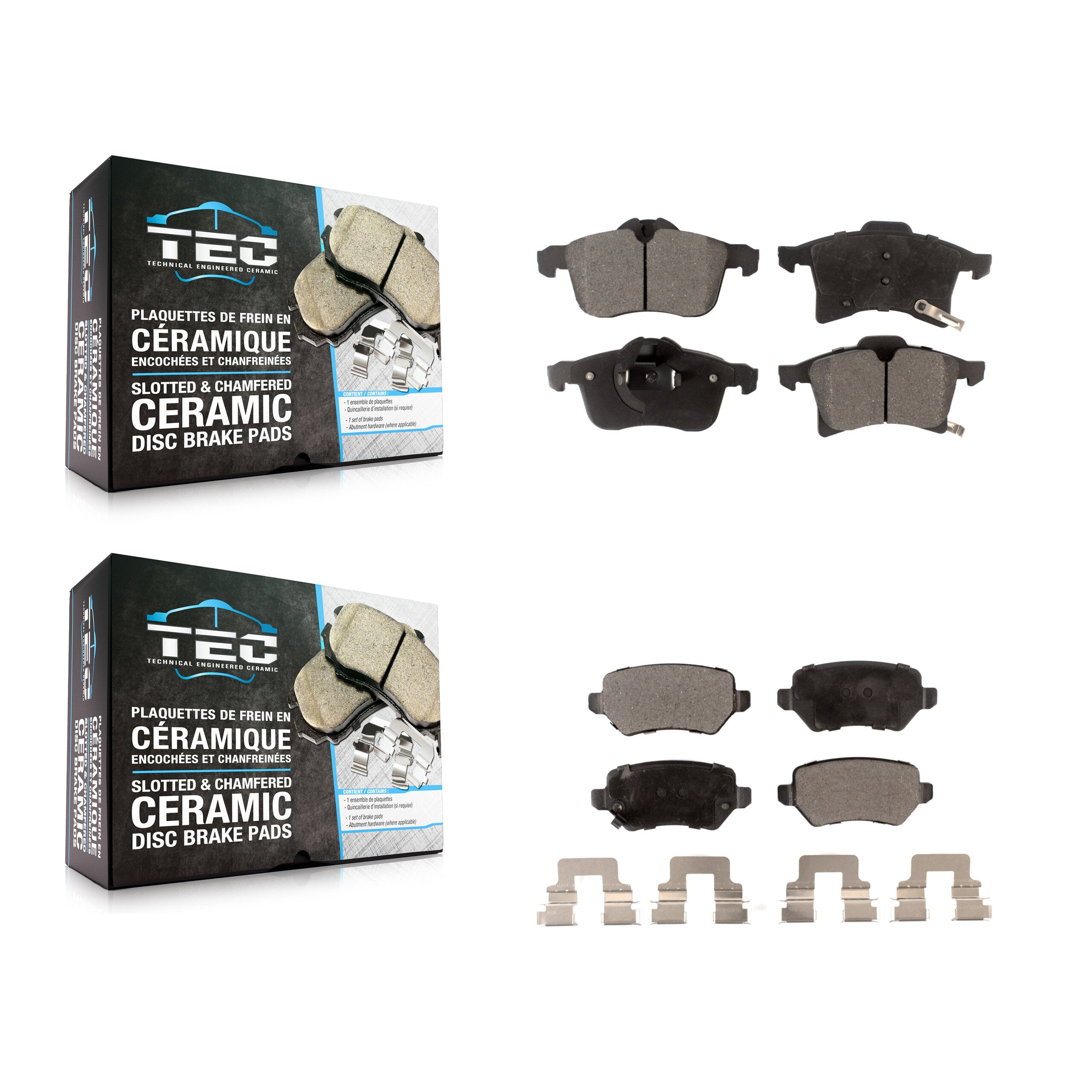 TEC KTC-100157 Disc Brake Pad for 2008-2009 Saturn Astra - Front and Rear
