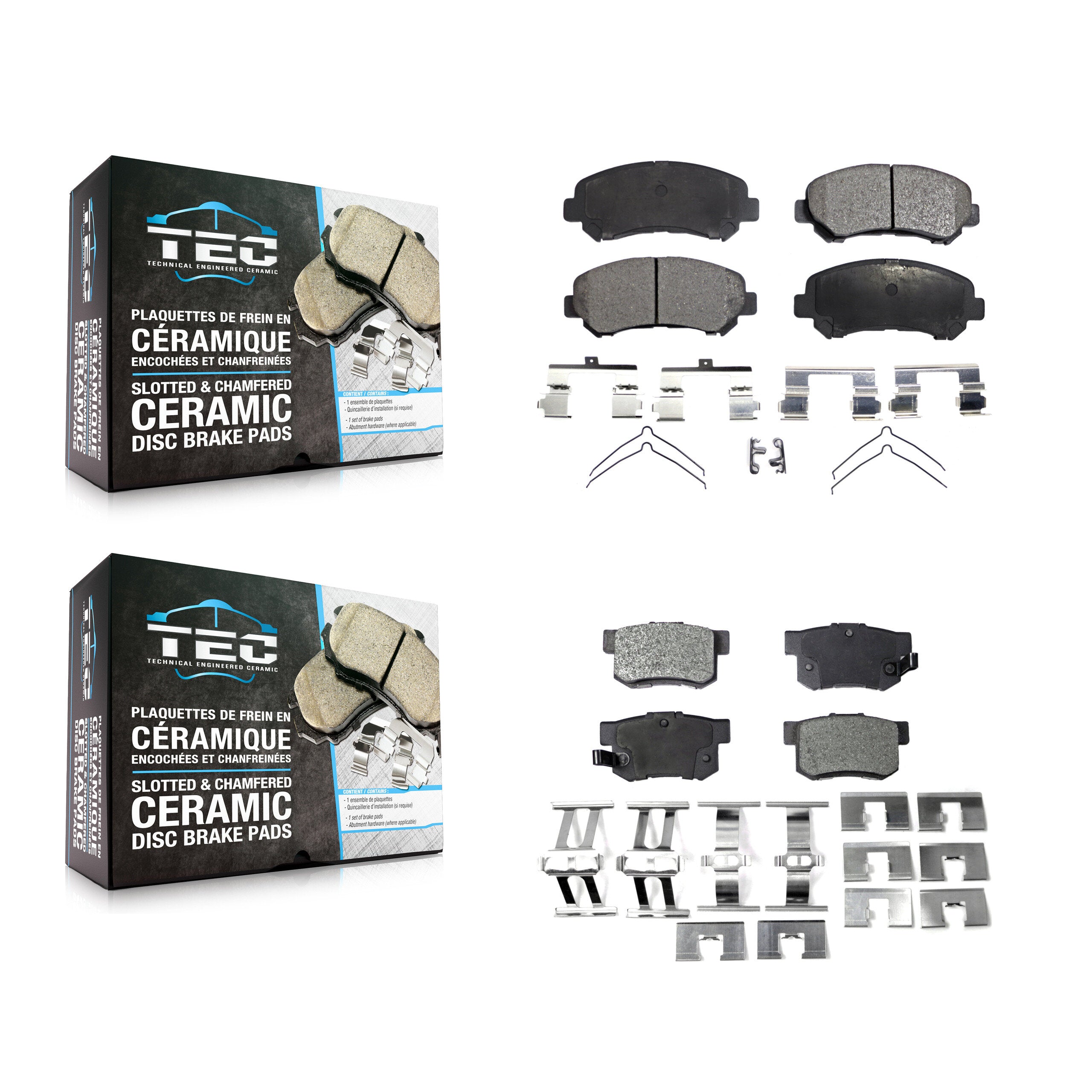 TEC KTC-100166 Disc Brake Pad for 2010-2013 Suzuki Kizashi - Front and Rear