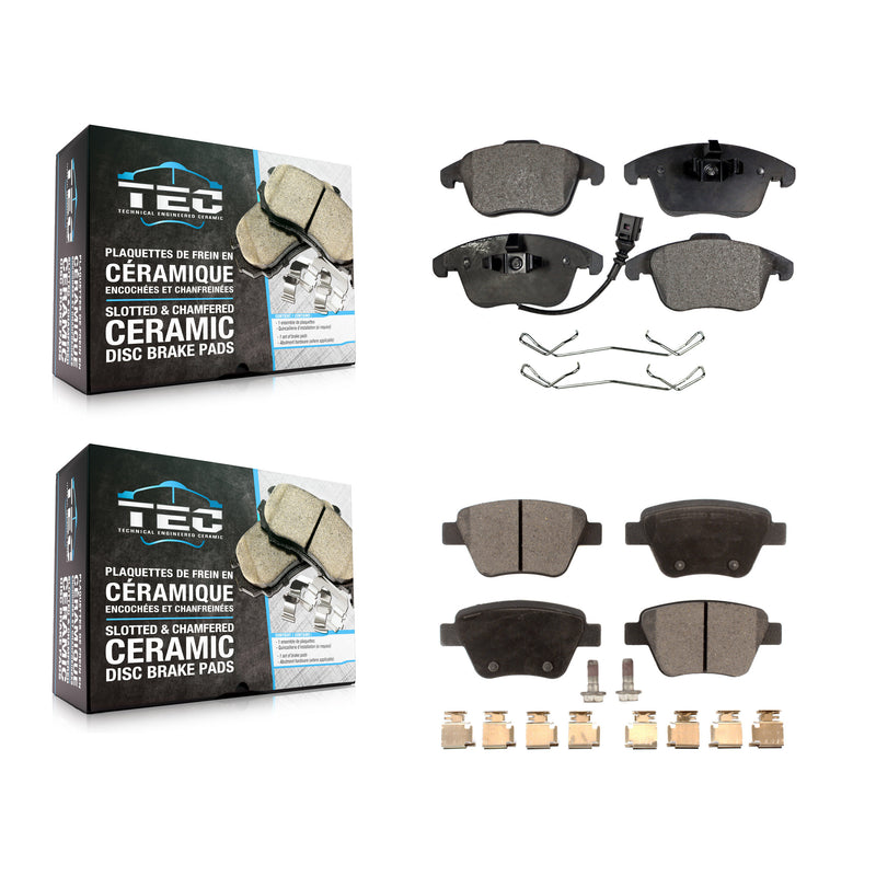TEC KTC-100169 Disc Brake Pad for 2012-2014 Volkswagen Passat - Front and Rear