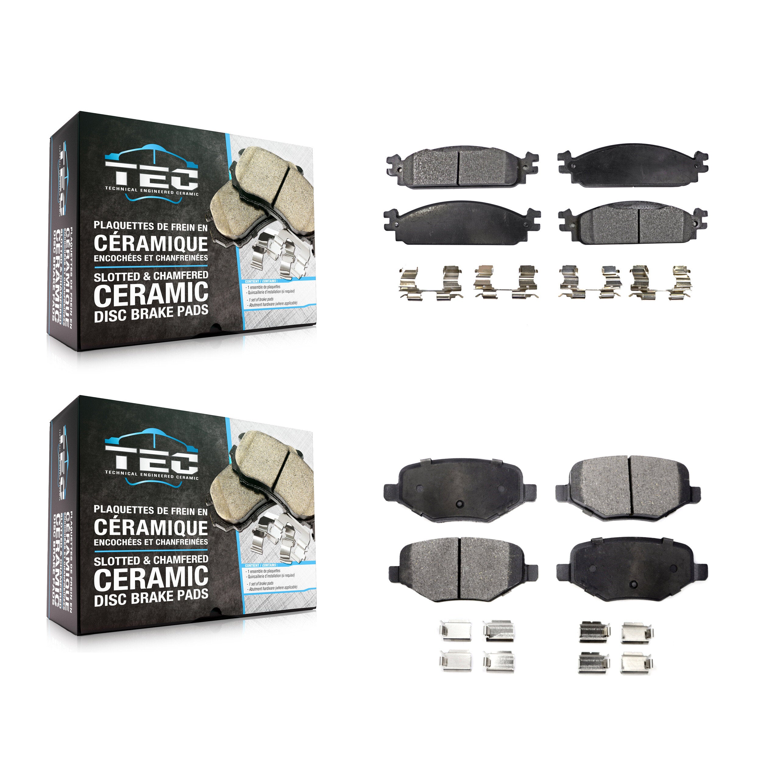 TEC KTC-100170 Disc Brake Pad for 2009-2010 Lincoln MKS - Front and Rear