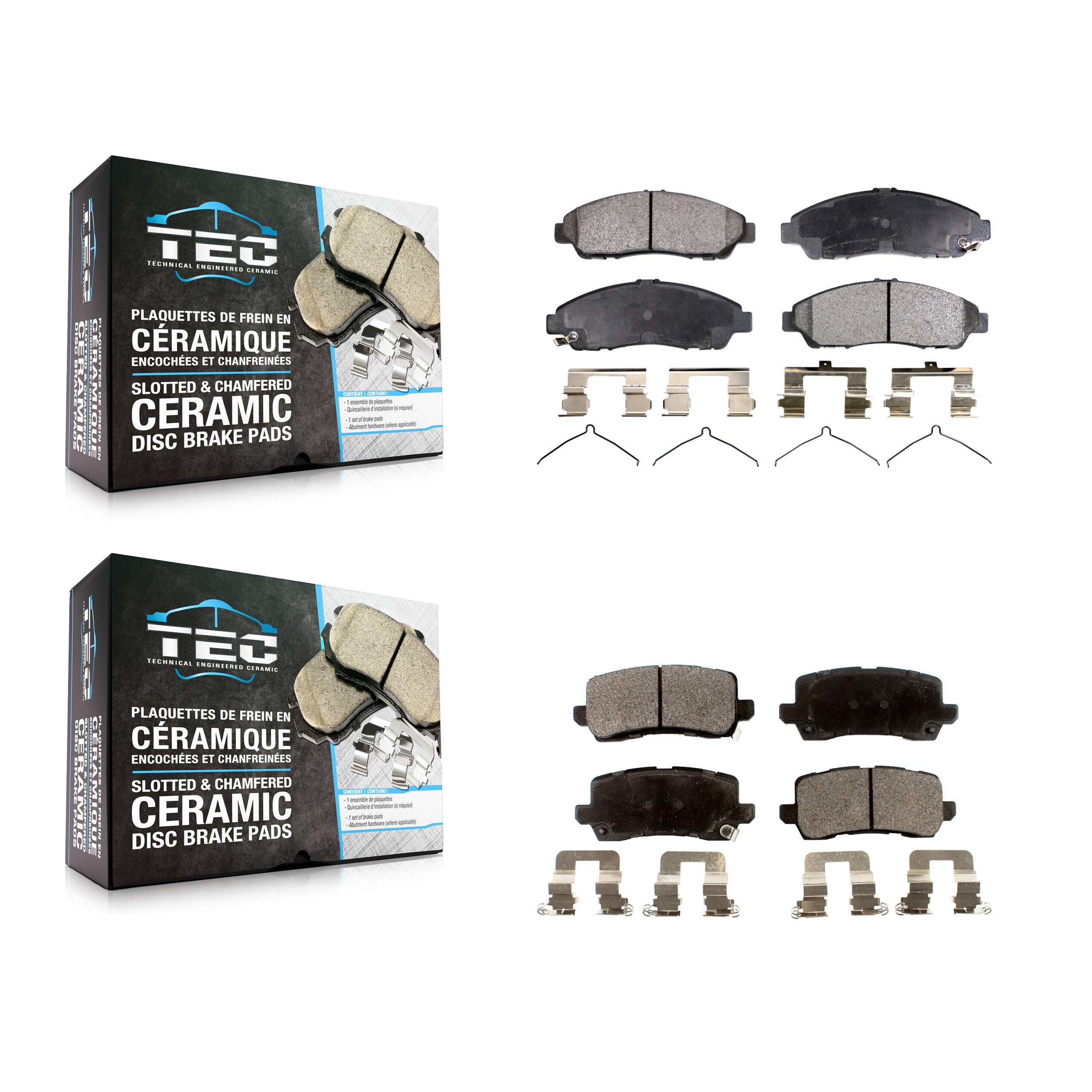 TEC KTC-100172 Disc Brake Pad for 2014-2020 Acura RLX - Front and Rear