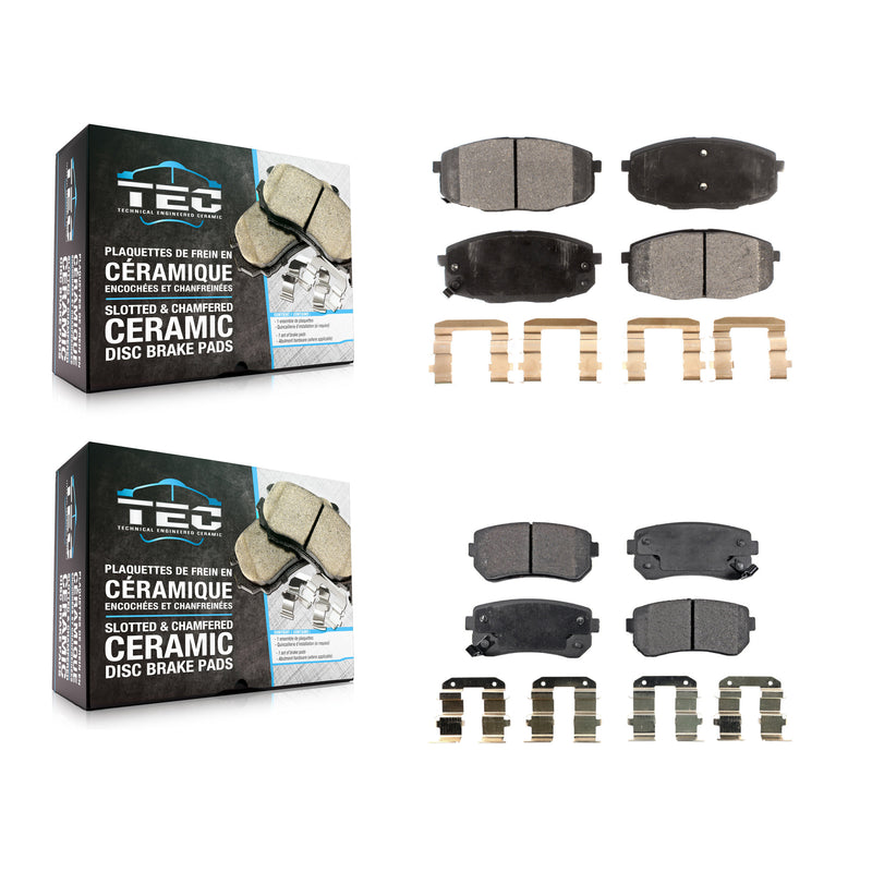 TEC KTC-100176 Disc Brake Pad for 2009-2013 Kia Forte5, Hyundai Elantra and More - Front and Rear